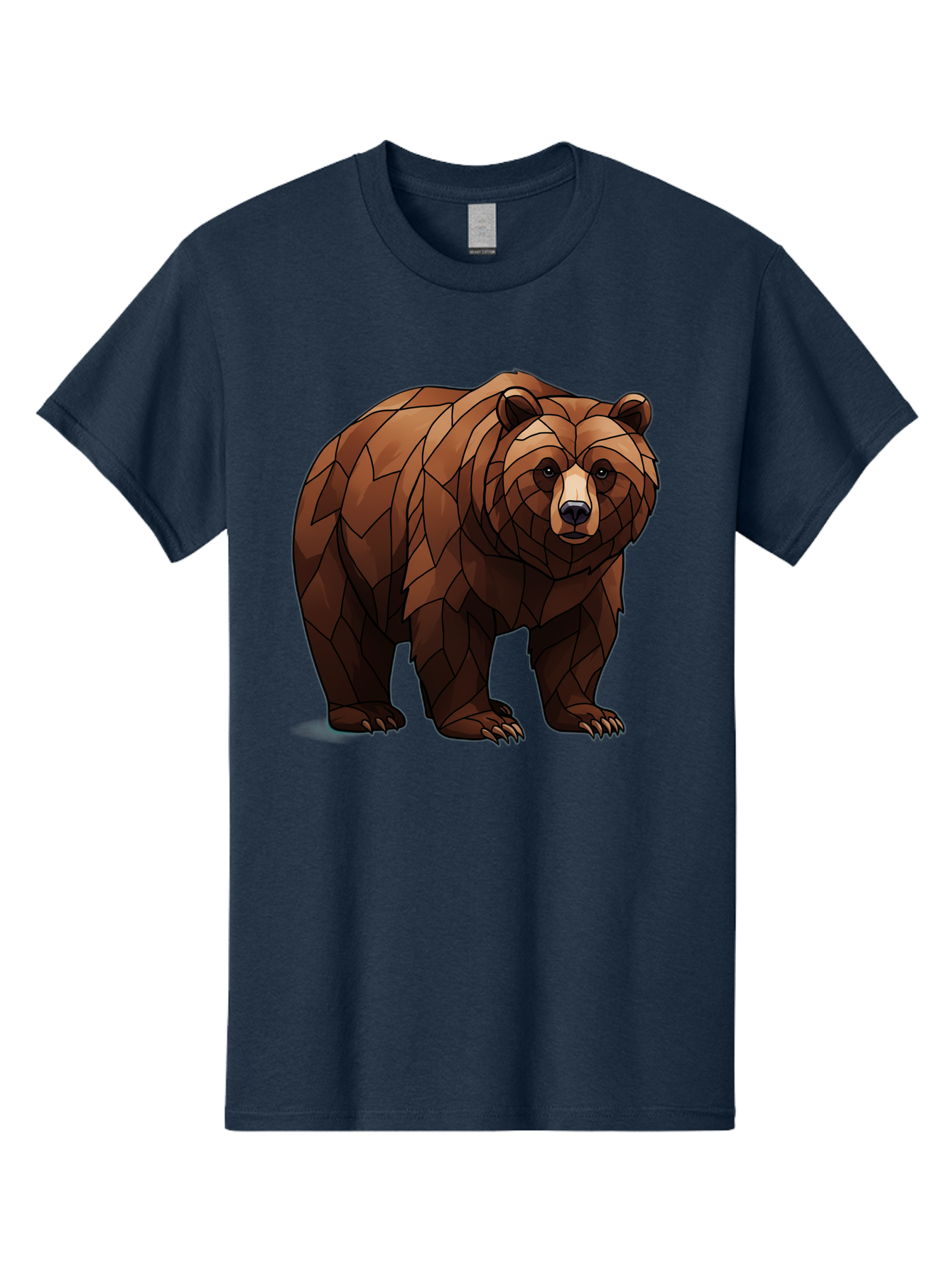 Low-Poly-Bear-7 Men'S Graphic Tee, 100% Cotton, Comfortable Casual Summer Wear, Machine Washable, Vintage Camera, Old Camera, Antique Camera, Black Camera, Classic Photography, Photography Equipment, Nostalgic Device, Film Camera, Camera Art Baf190