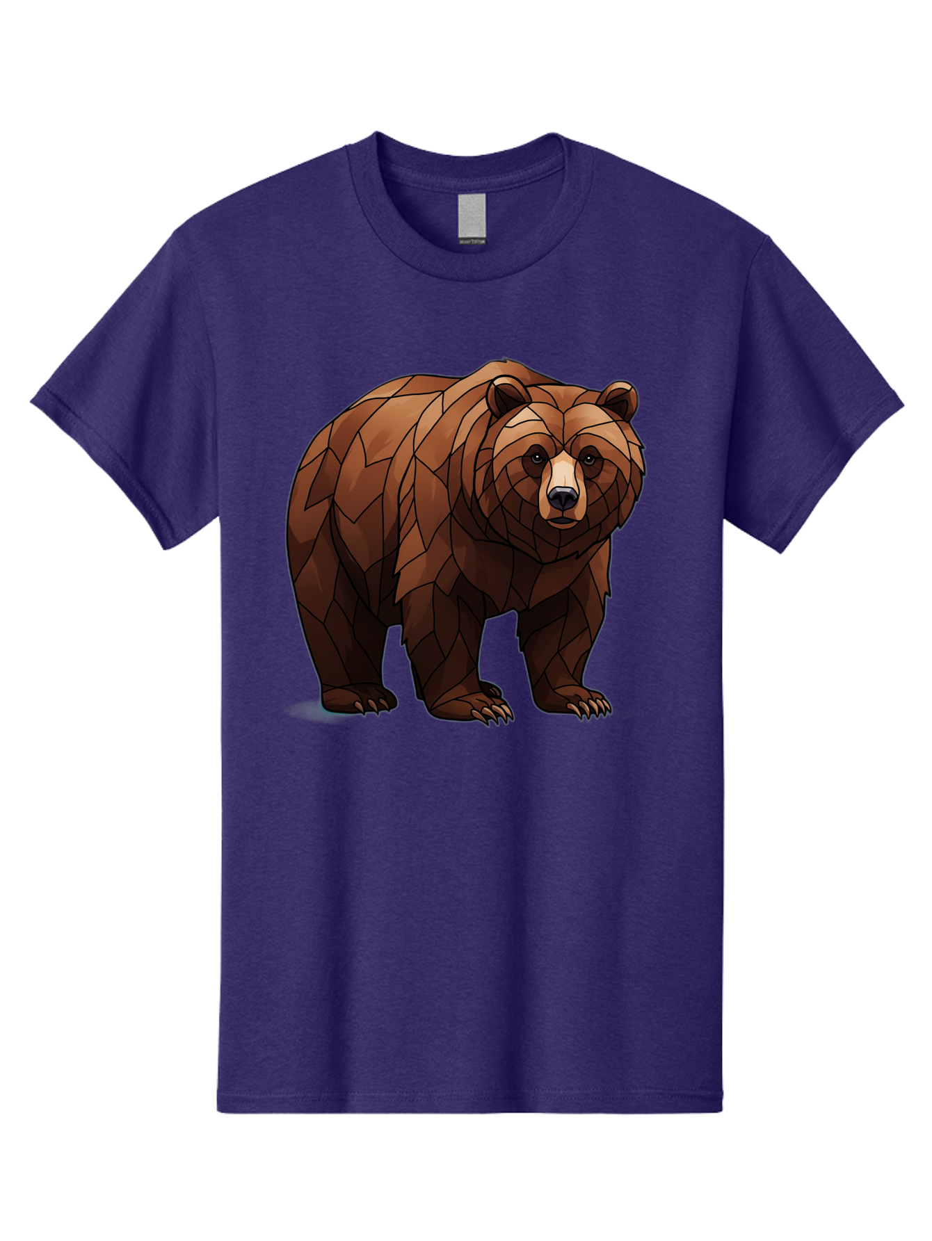 Low-Poly-Bear-7 Men'S Graphic Tee, 100% Cotton, Comfortable Casual Summer Wear, Machine Washable, Vintage Camera, Old Camera, Antique Camera, Black Camera, Classic Photography, Photography Equipment, Nostalgic Device, Film Camera, Camera Art Baf190