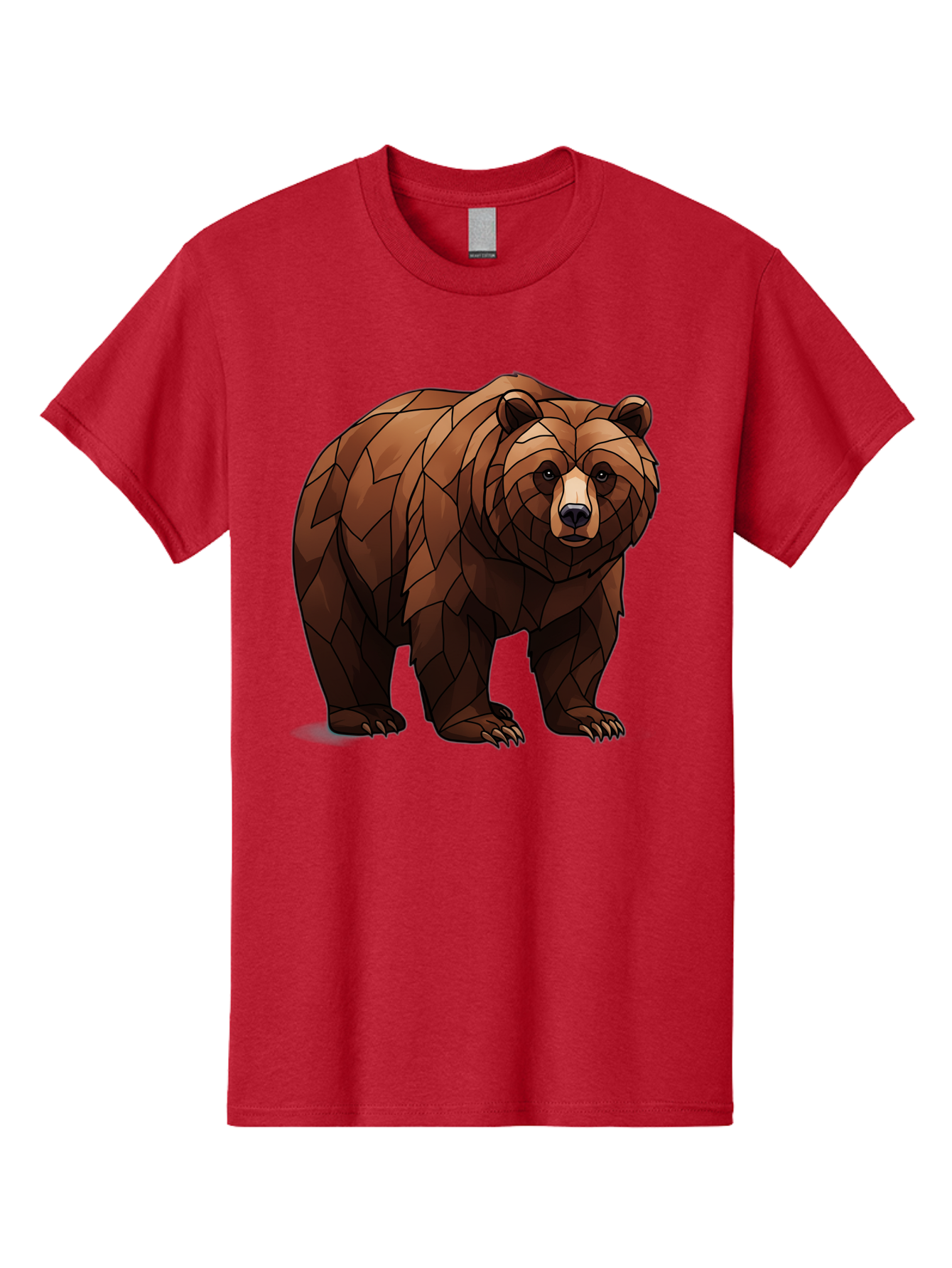Low-Poly-Bear-7 Men'S Graphic Tee, 100% Cotton, Comfortable Casual Summer Wear, Machine Washable, Vintage Camera, Old Camera, Antique Camera, Black Camera, Classic Photography, Photography Equipment, Nostalgic Device, Film Camera, Camera Art Baf190