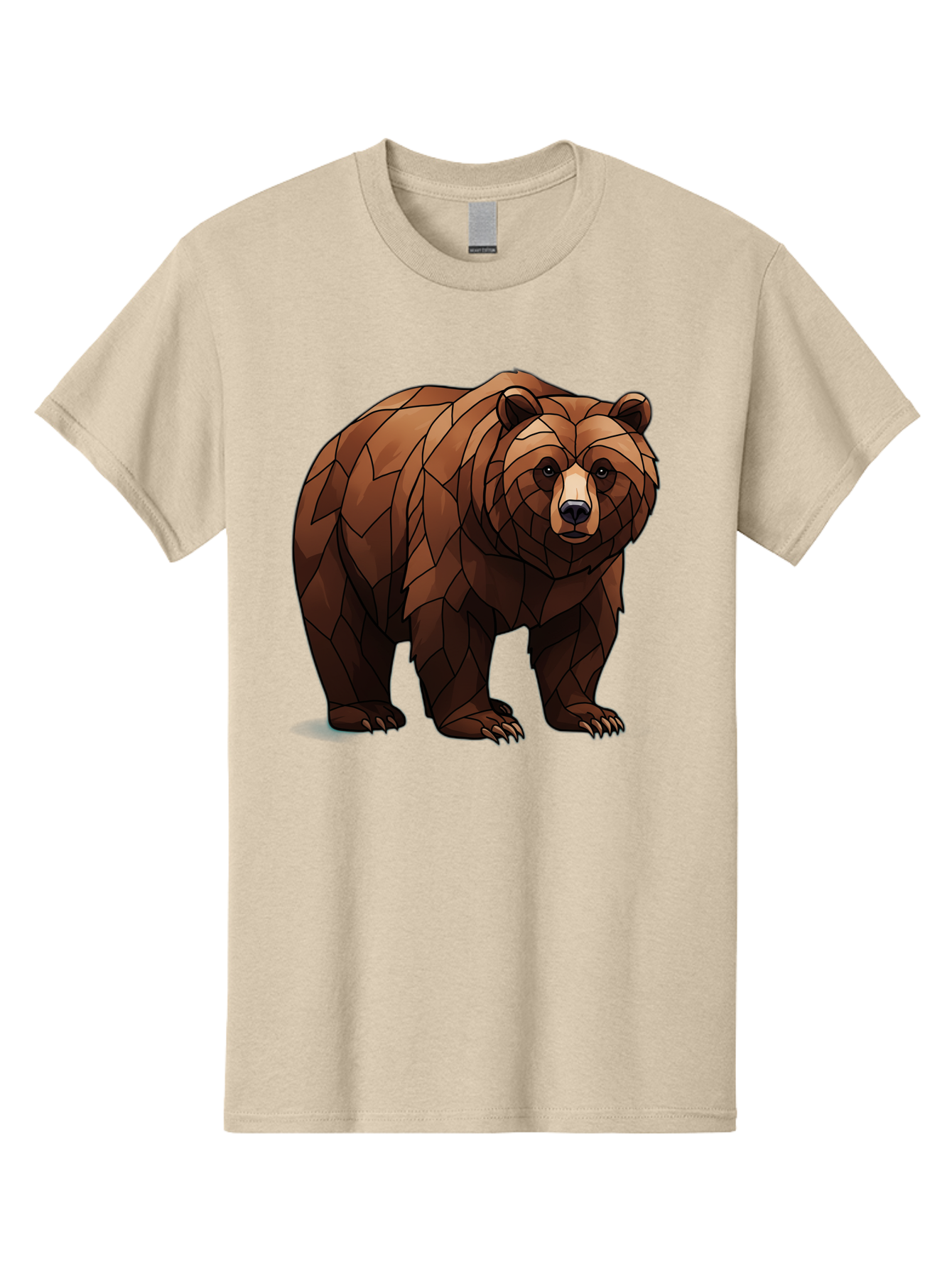 Low-Poly-Bear-7 Men'S Graphic Tee, 100% Cotton, Comfortable Casual Summer Wear, Machine Washable, Vintage Camera, Old Camera, Antique Camera, Black Camera, Classic Photography, Photography Equipment, Nostalgic Device, Film Camera, Camera Art Baf190