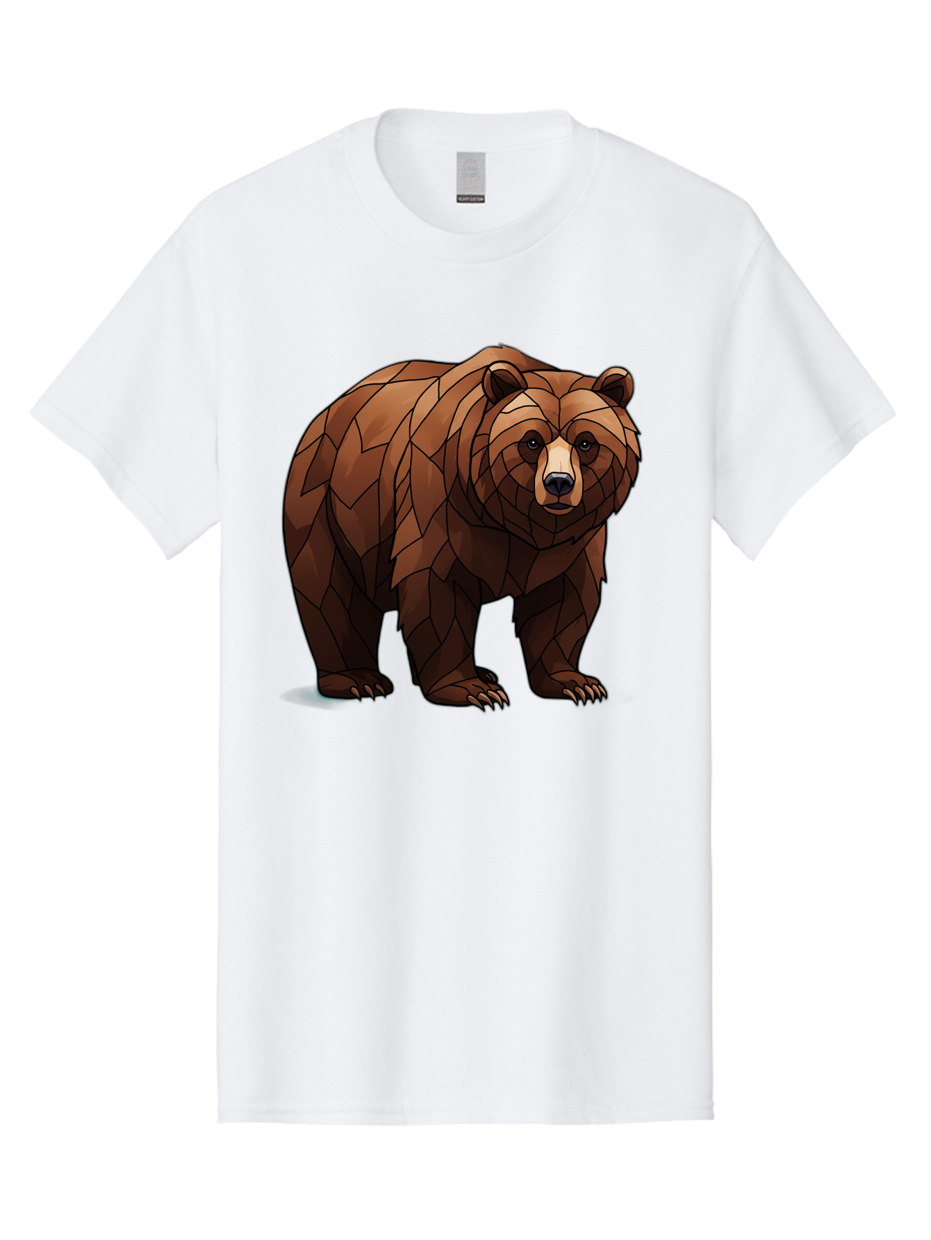 Low-Poly-Bear-7 Men'S Graphic Tee, 100% Cotton, Comfortable Casual Summer Wear, Machine Washable, Vintage Camera, Old Camera, Antique Camera, Black Camera, Classic Photography, Photography Equipment, Nostalgic Device, Film Camera, Camera Art Baf190