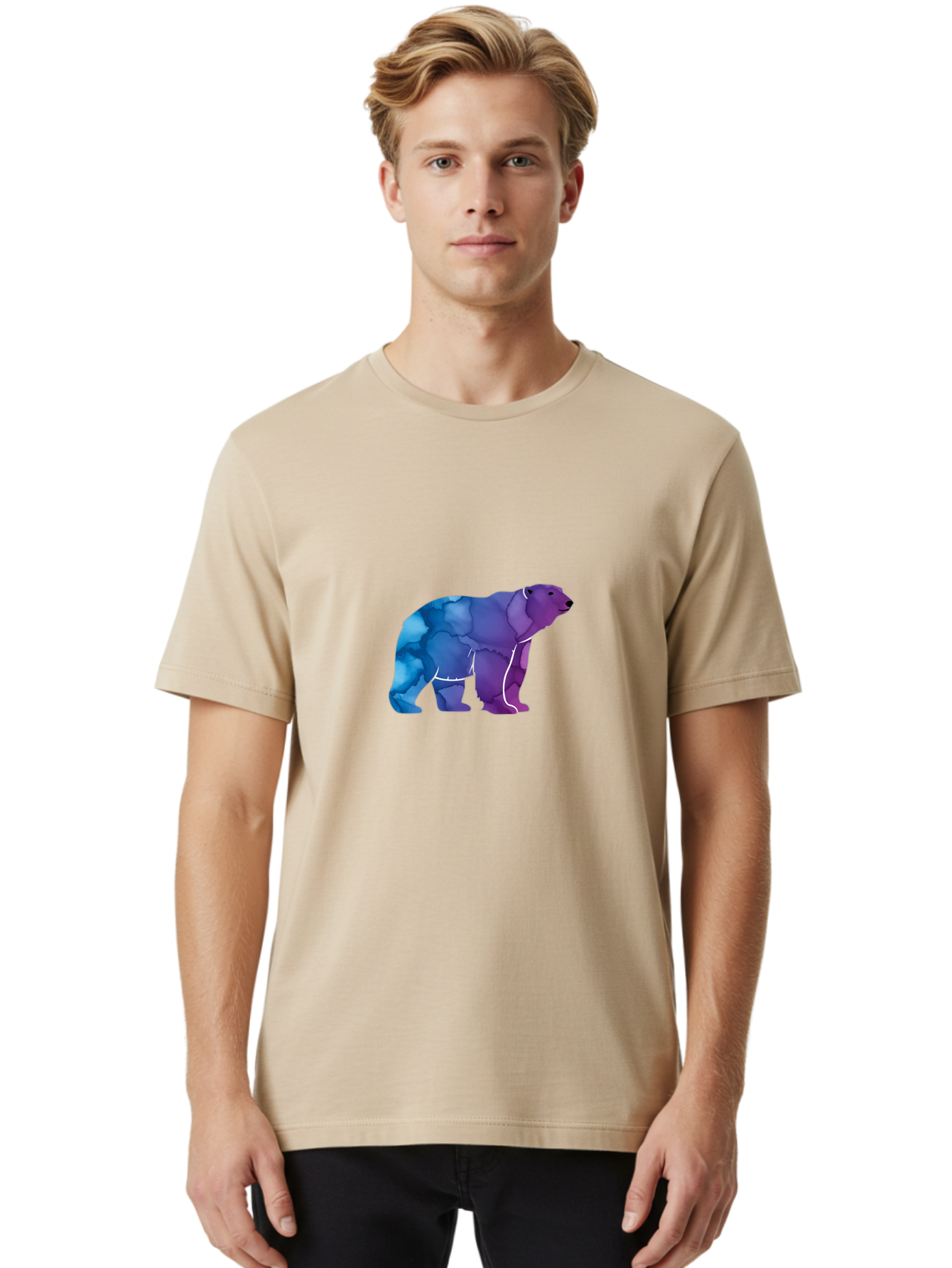 Low-Poly-Bear Men'S Graphic Tee, 100% Cotton, Comfortable Casual Summer Wear, Machine Washable, Vintage Camera, Old Camera, Antique Camera, Black Camera, Classic Photography, Photography Equipment, Nostalgic Device, Film Camera, Camera Art Baf192