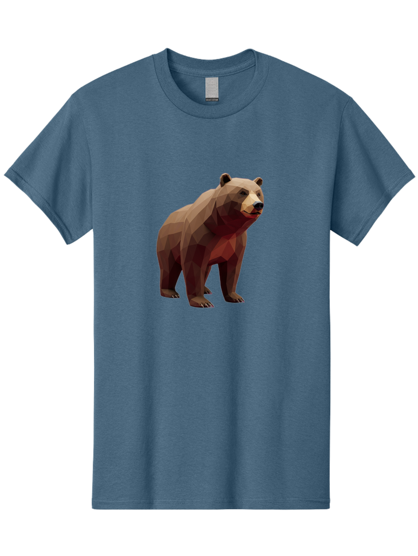 Low-Poly-Brown-Bear-1 Men'S Graphic Tee, 100% Cotton, Comfortable Casual Summer Wear, Machine Washable, Vintage Camera, Old Camera, Antique Camera, Black Camera, Classic Photography, Photography Equipment, Nostalgic Device, Film Camera, Baf193