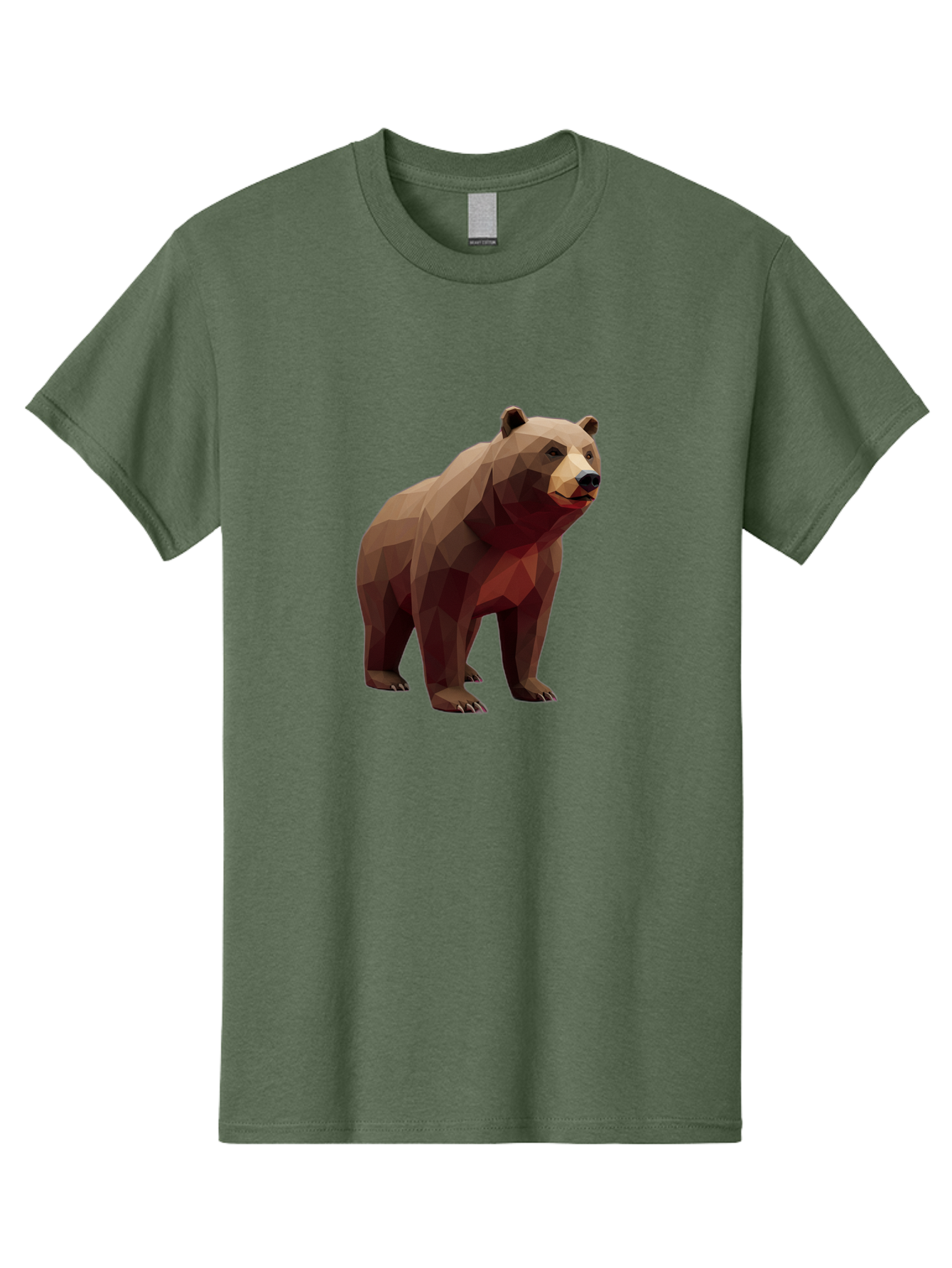 Low-Poly-Brown-Bear-1 Men'S Graphic Tee, 100% Cotton, Comfortable Casual Summer Wear, Machine Washable, Vintage Camera, Old Camera, Antique Camera, Black Camera, Classic Photography, Photography Equipment, Nostalgic Device, Film Camera, Baf193