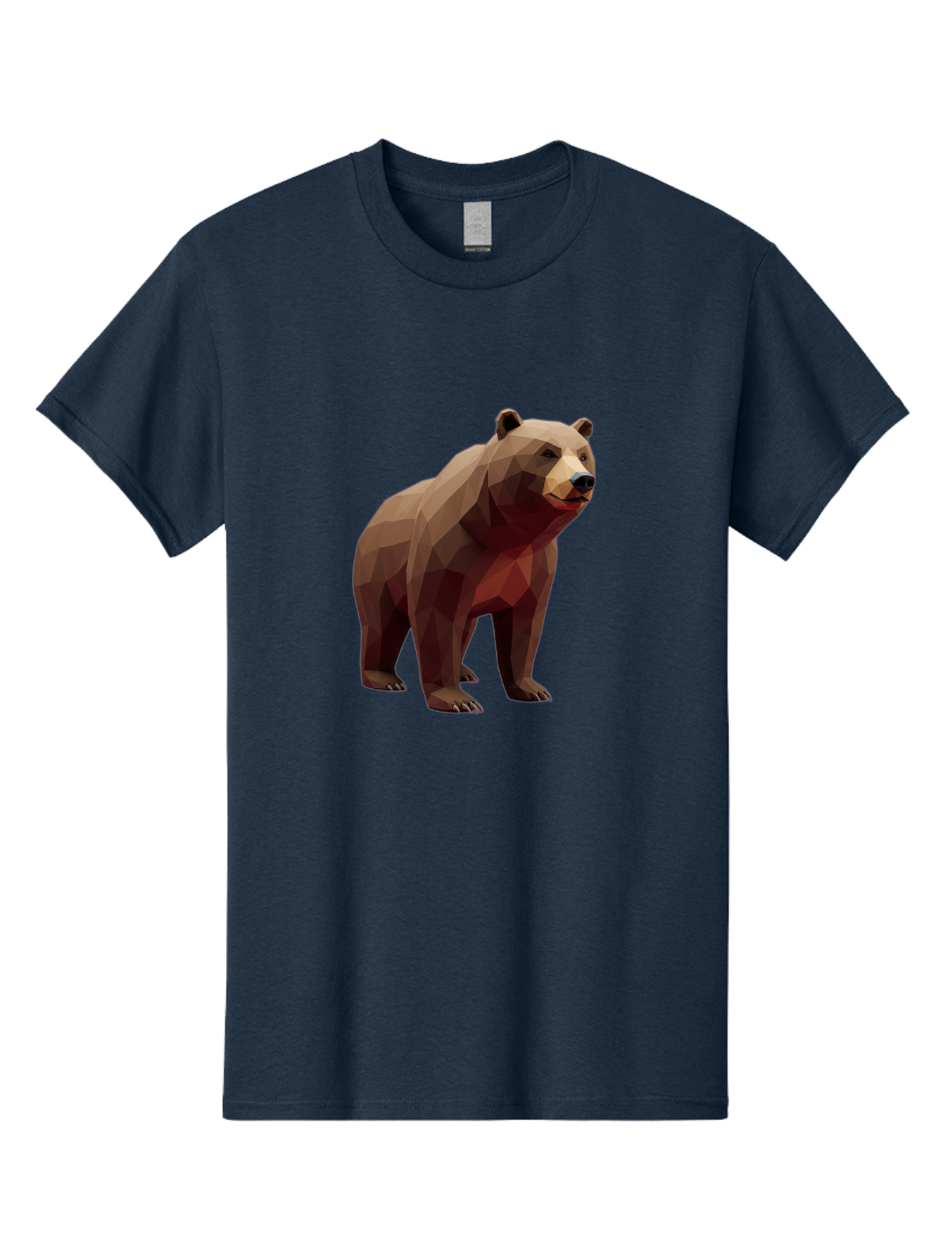 Low-Poly-Brown-Bear-1 Men'S Graphic Tee, 100% Cotton, Comfortable Casual Summer Wear, Machine Washable, Vintage Camera, Old Camera, Antique Camera, Black Camera, Classic Photography, Photography Equipment, Nostalgic Device, Film Camera, Baf193