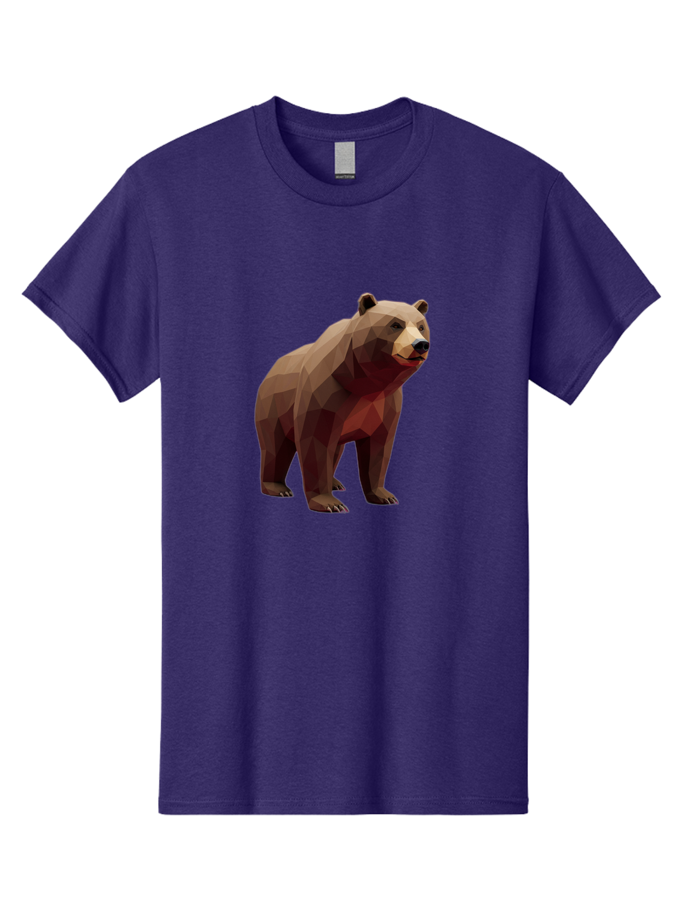 Low-Poly-Brown-Bear-1 Men'S Graphic Tee, 100% Cotton, Comfortable Casual Summer Wear, Machine Washable, Vintage Camera, Old Camera, Antique Camera, Black Camera, Classic Photography, Photography Equipment, Nostalgic Device, Film Camera, Baf193
