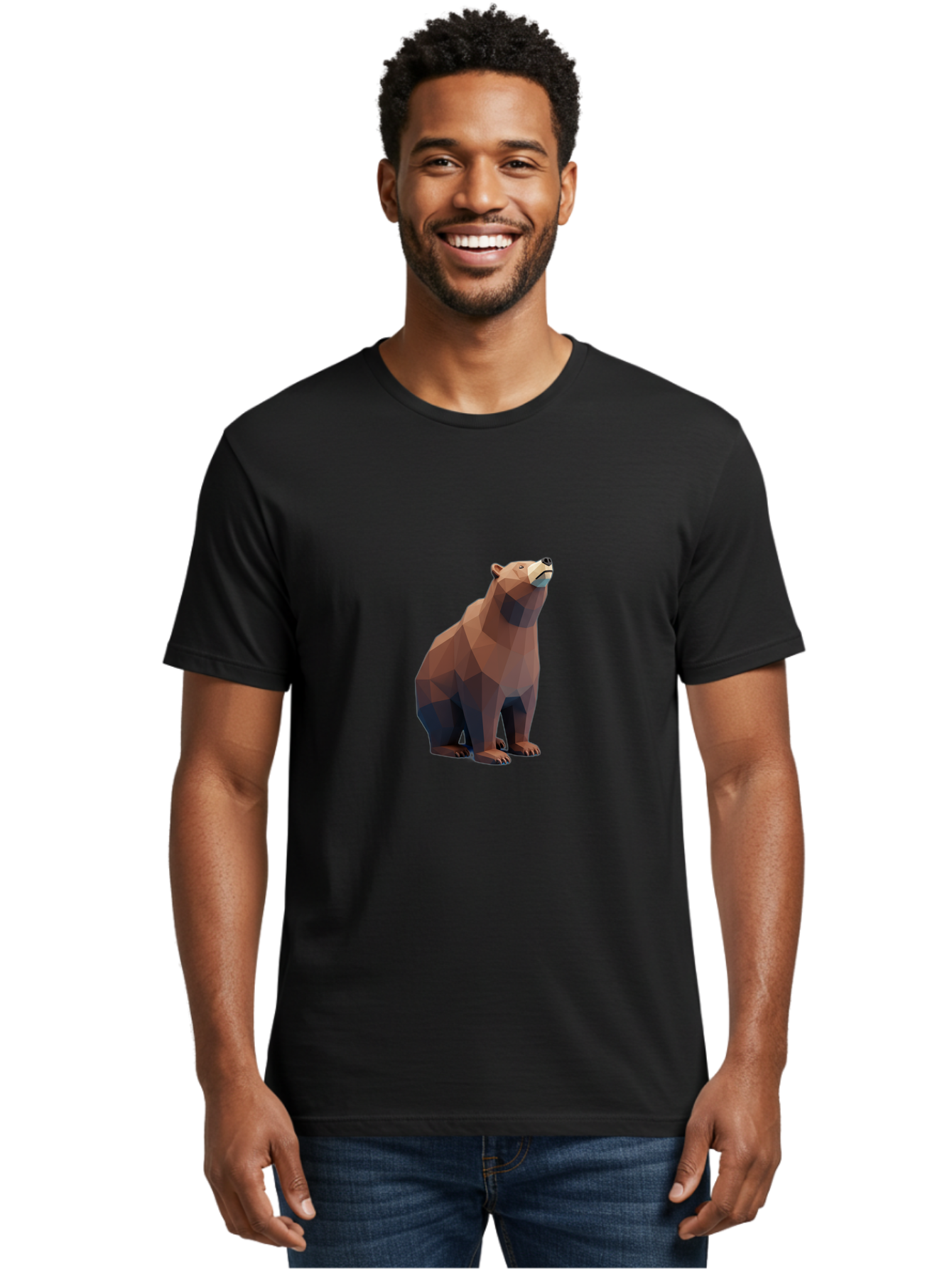 Lowpoly-Bear Men'S Graphic Tee, 100% Cotton, Comfortable Casual Summer Wear, Machine Washable, Vintage Camera, Old Camera, Antique Camera, Black Camera, Classic Photography, Photography Equipment, Nostalgic Device, Film Camera, Camera Art Baf196