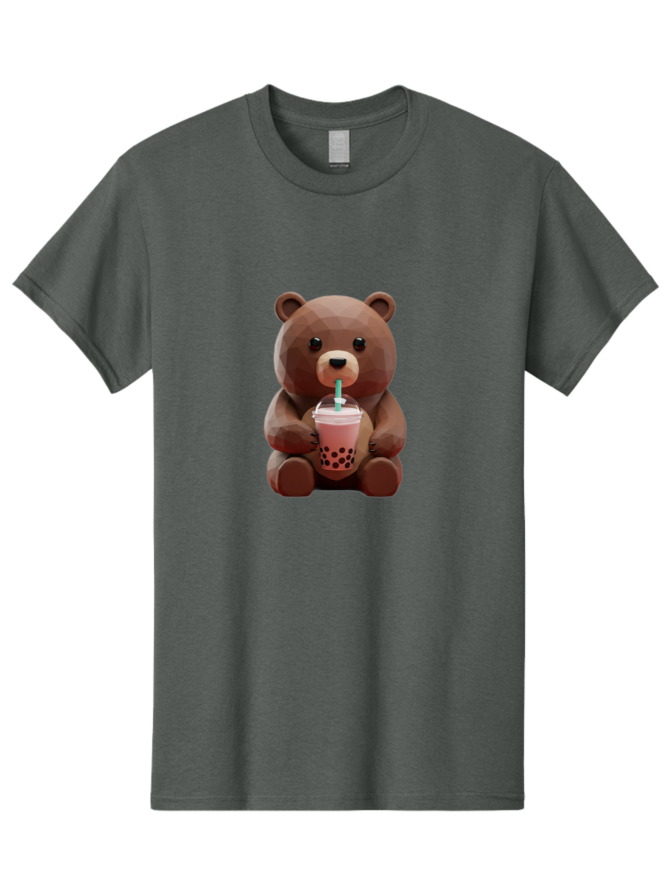 Lowpoly-Teddy-Drinking-Boba Men'S Graphic Tee, 100% Cotton, Comfortable Casual Summer Wear, Machine Washable, Vintage Camera, Old Camera, Antique Camera, Black Camera, Classic Photography, Photography Equipment, Nostalgic Device, Film Camera, Baf197