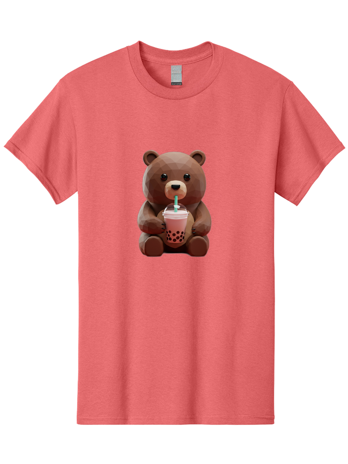 Lowpoly-Teddy-Drinking-Boba Men'S Graphic Tee, 100% Cotton, Comfortable Casual Summer Wear, Machine Washable, Vintage Camera, Old Camera, Antique Camera, Black Camera, Classic Photography, Photography Equipment, Nostalgic Device, Film Camera, Baf197