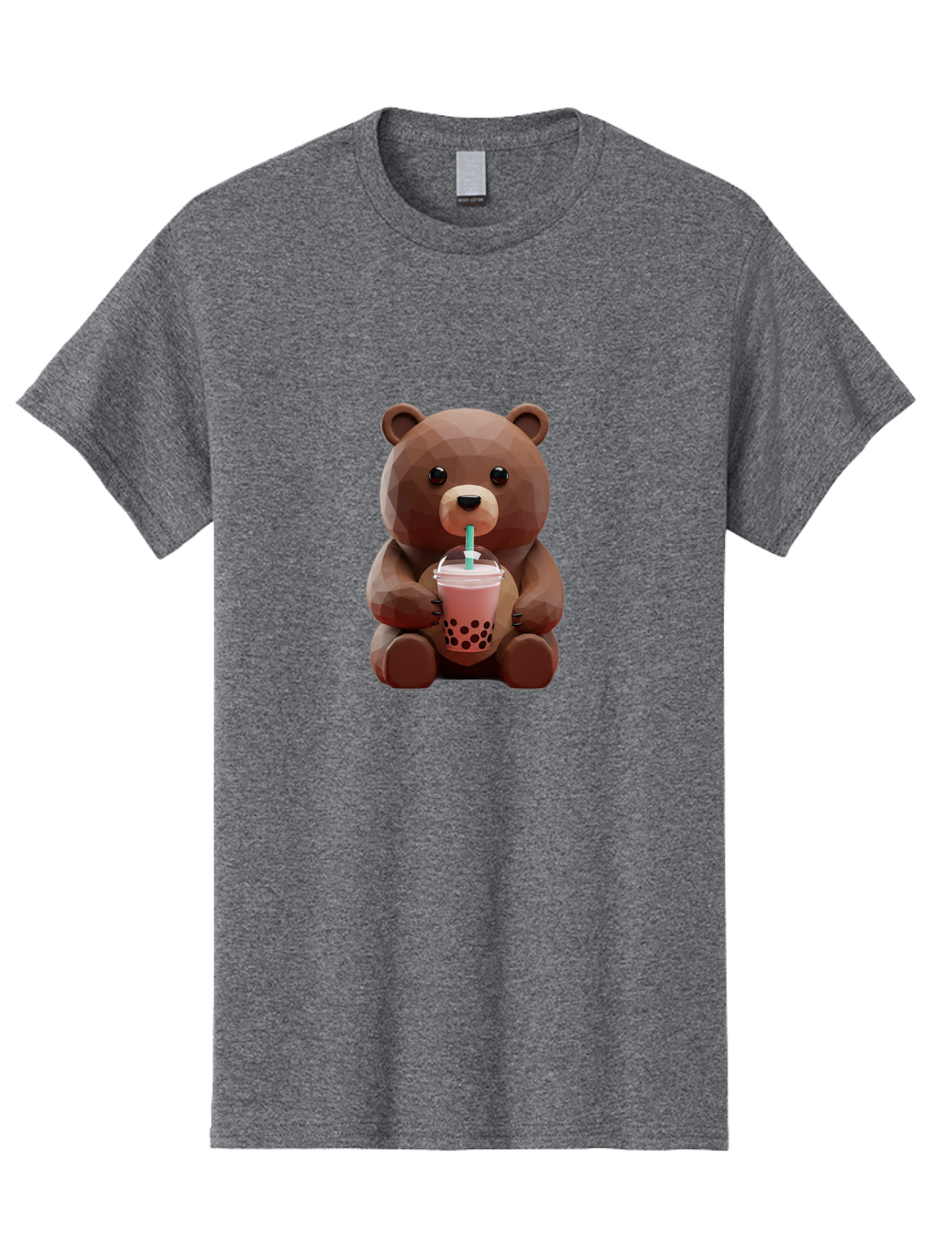 Lowpoly-Teddy-Drinking-Boba Men'S Graphic Tee, 100% Cotton, Comfortable Casual Summer Wear, Machine Washable, Vintage Camera, Old Camera, Antique Camera, Black Camera, Classic Photography, Photography Equipment, Nostalgic Device, Film Camera, Baf197