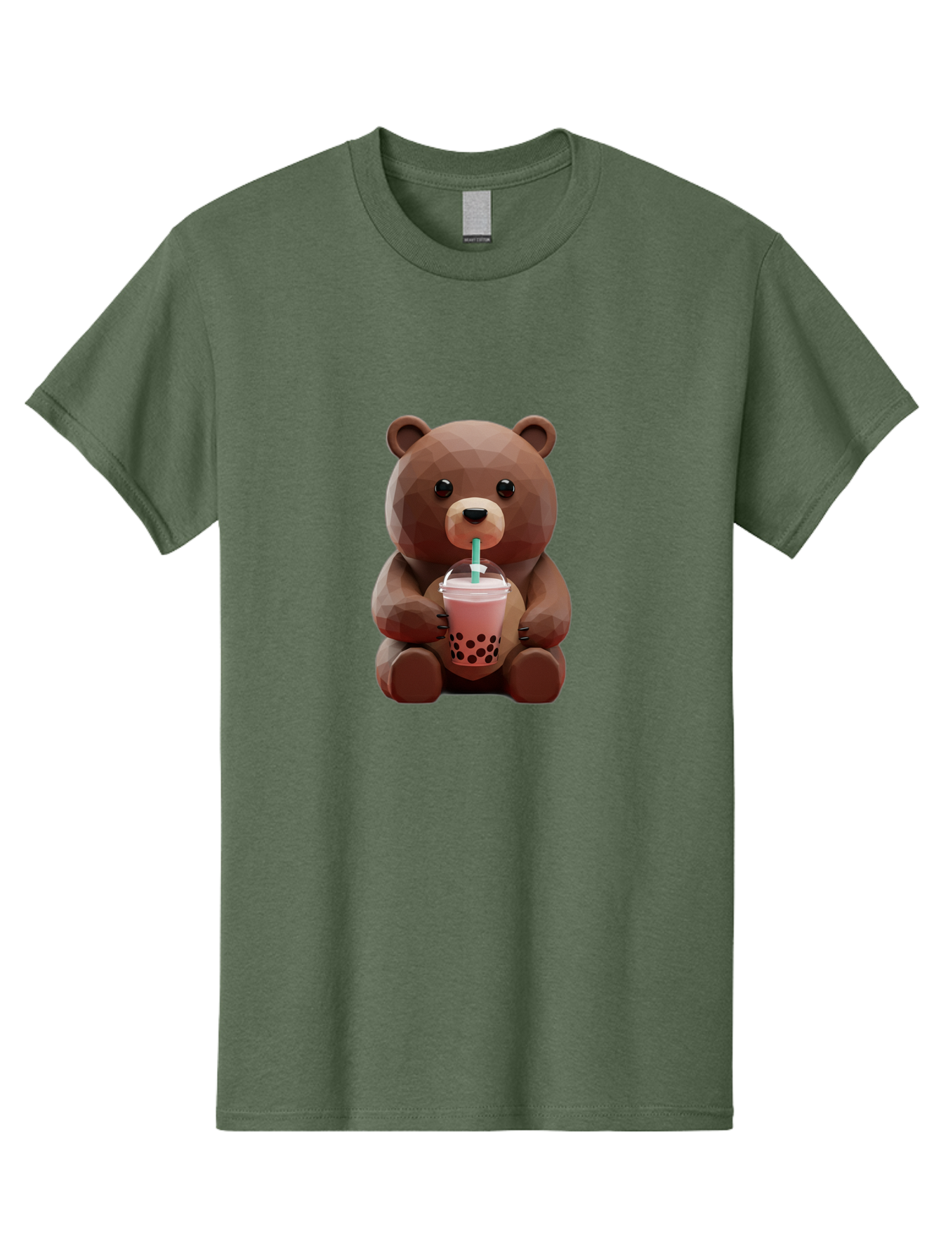 Lowpoly-Teddy-Drinking-Boba Men'S Graphic Tee, 100% Cotton, Comfortable Casual Summer Wear, Machine Washable, Vintage Camera, Old Camera, Antique Camera, Black Camera, Classic Photography, Photography Equipment, Nostalgic Device, Film Camera, Baf197