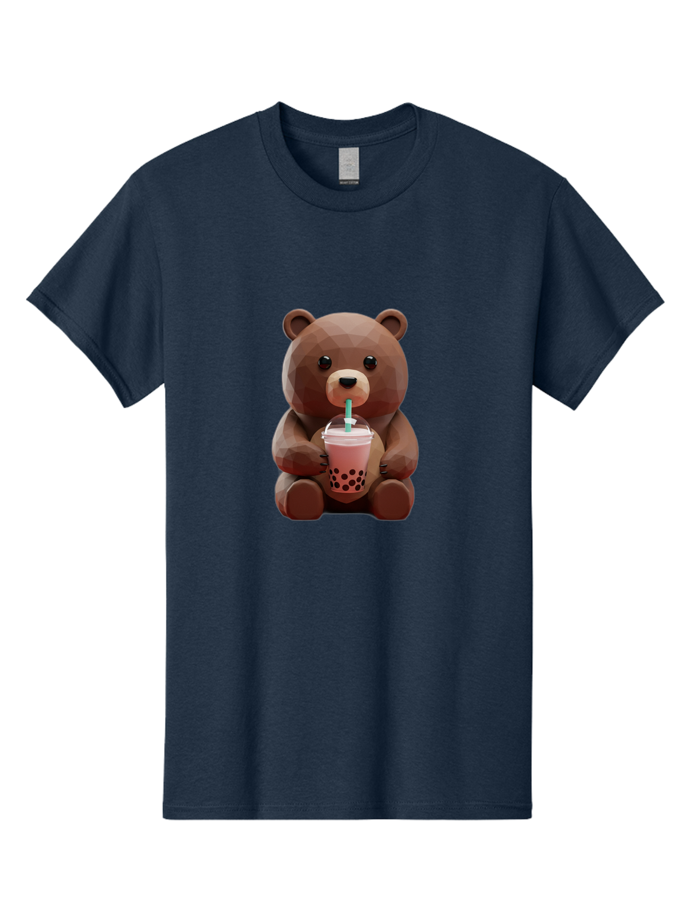 Lowpoly-Teddy-Drinking-Boba Men'S Graphic Tee, 100% Cotton, Comfortable Casual Summer Wear, Machine Washable, Vintage Camera, Old Camera, Antique Camera, Black Camera, Classic Photography, Photography Equipment, Nostalgic Device, Film Camera, Baf197
