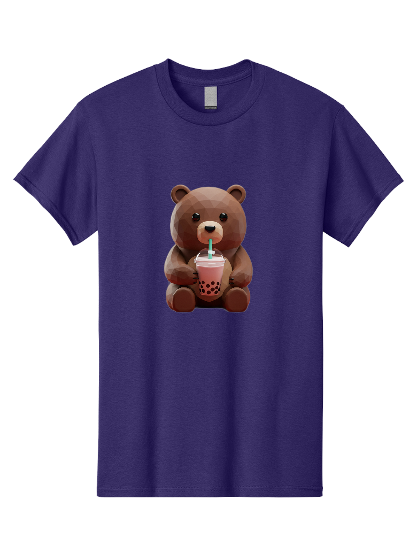 Lowpoly-Teddy-Drinking-Boba Men'S Graphic Tee, 100% Cotton, Comfortable Casual Summer Wear, Machine Washable, Vintage Camera, Old Camera, Antique Camera, Black Camera, Classic Photography, Photography Equipment, Nostalgic Device, Film Camera, Baf197