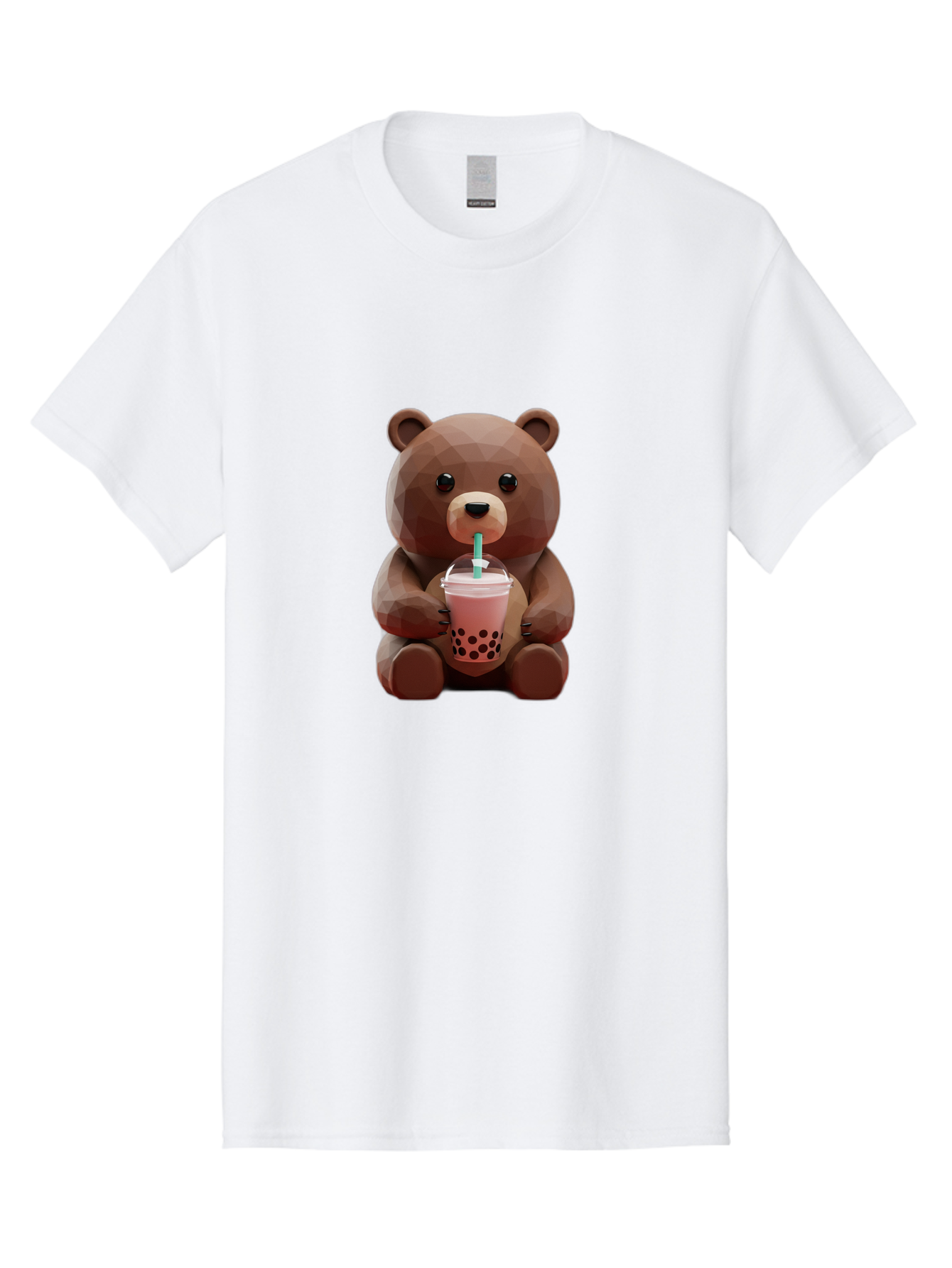Lowpoly-Teddy-Drinking-Boba Men'S Graphic Tee, 100% Cotton, Comfortable Casual Summer Wear, Machine Washable, Vintage Camera, Old Camera, Antique Camera, Black Camera, Classic Photography, Photography Equipment, Nostalgic Device, Film Camera, Baf197