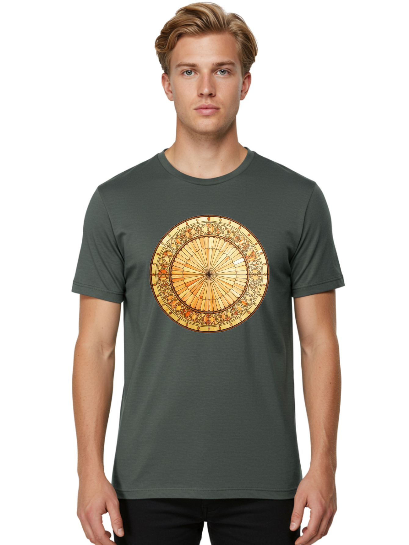 Mandala-Design Men'S Graphic Tee, 100% Cotton, Comfortable Casual Summer Wear, Machine Washable, Vintage Camera, Old Camera, Antique Camera, Black Camera, Classic Photography, Photography Equipment, Nostalgic Device, Film Camera, Camera Art Baf200