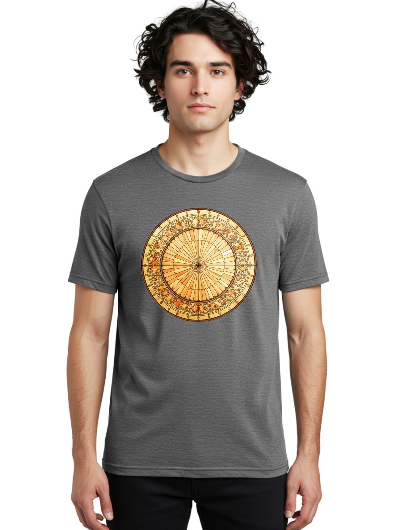 Mandala-Design Men'S Graphic Tee, 100% Cotton, Comfortable Casual Summer Wear, Machine Washable, Vintage Camera, Old Camera, Antique Camera, Black Camera, Classic Photography, Photography Equipment, Nostalgic Device, Film Camera, Camera Art Baf200
