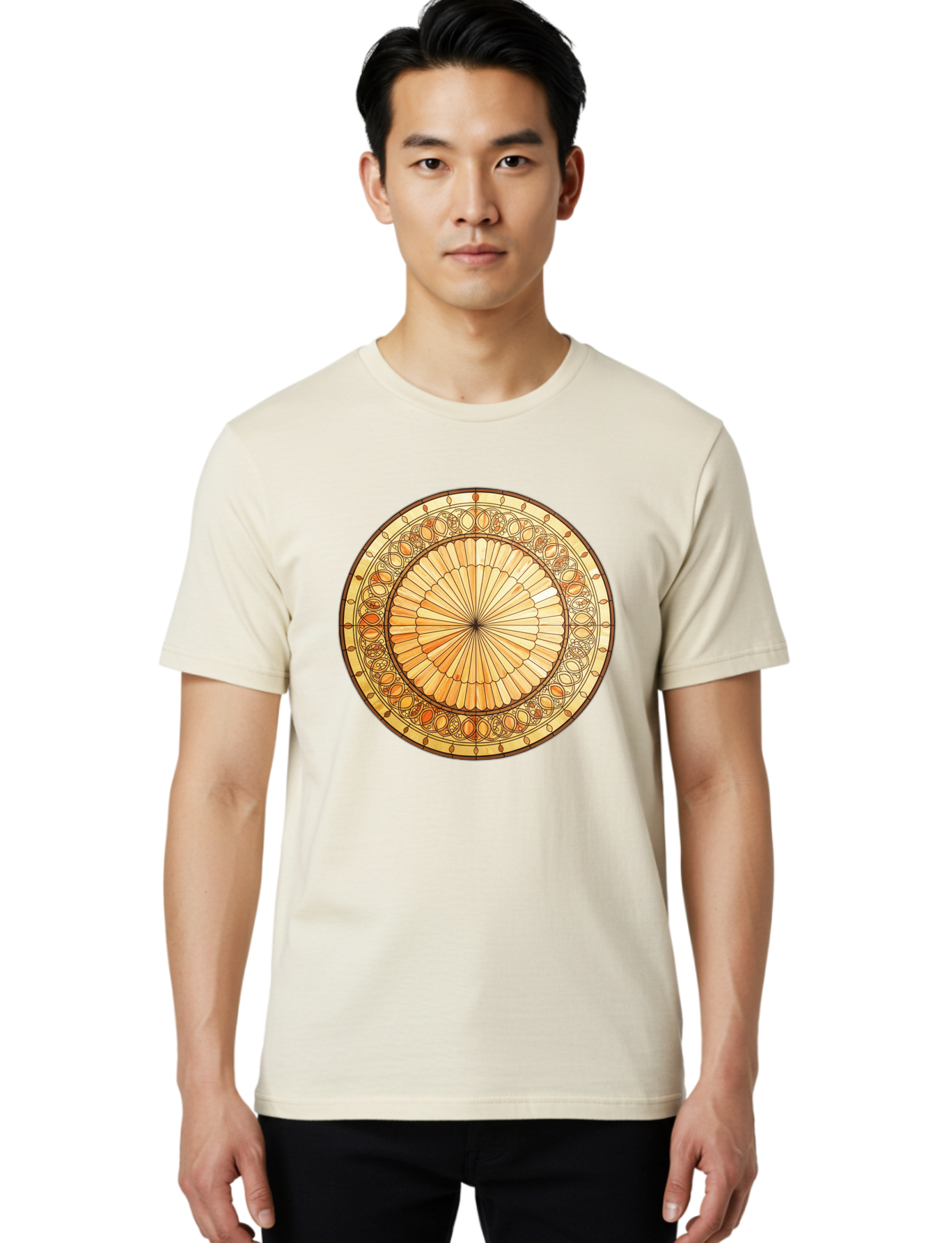 Mandala-Design Men'S Graphic Tee, 100% Cotton, Comfortable Casual Summer Wear, Machine Washable, Vintage Camera, Old Camera, Antique Camera, Black Camera, Classic Photography, Photography Equipment, Nostalgic Device, Film Camera, Camera Art Baf200