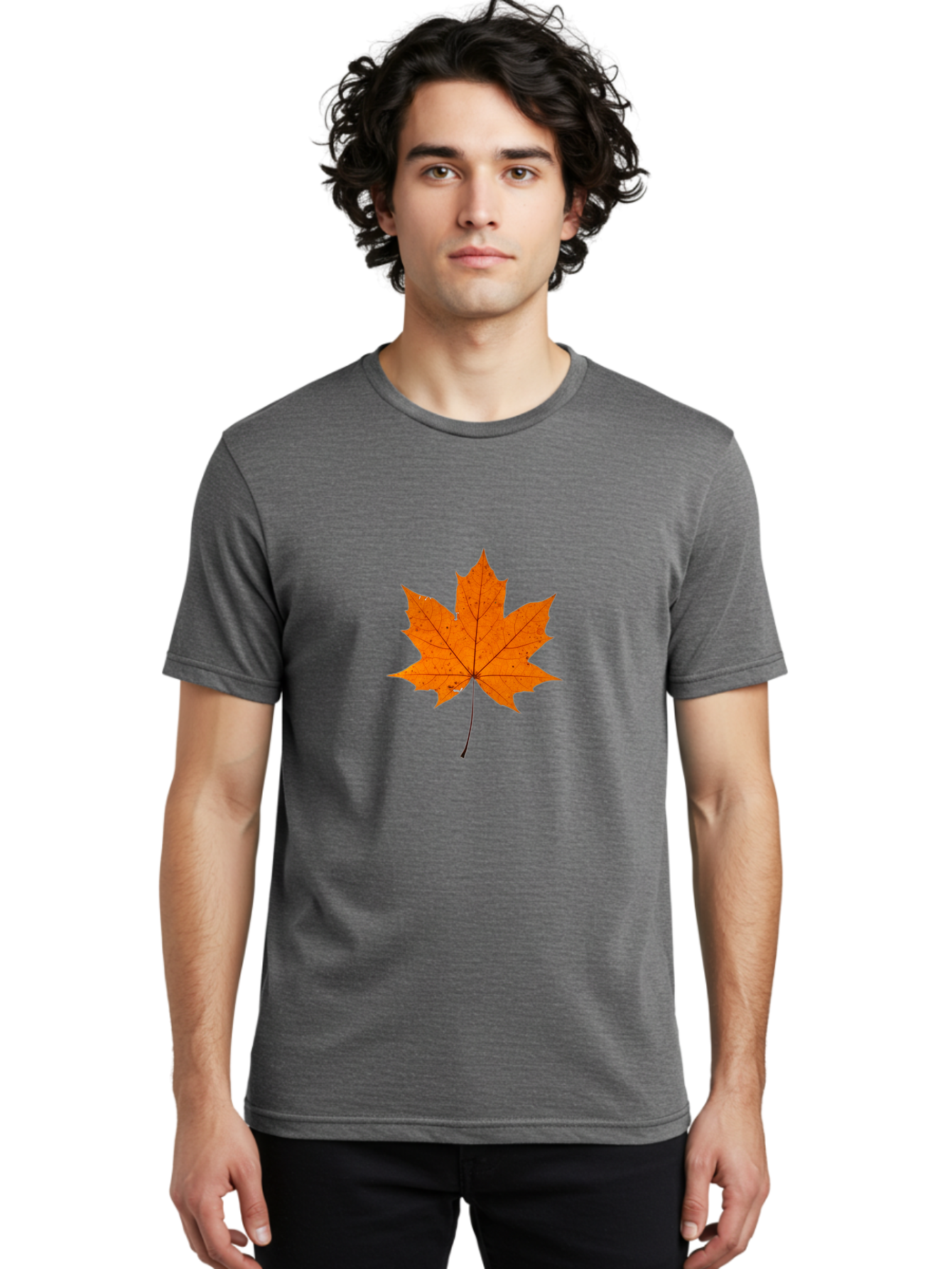 Maple-Leaf-1 Men'S Graphic Tee, 100% Cotton, Comfortable Casual Summer Wear, Machine Washable, Vintage Camera, Old Camera, Antique Camera, Black Camera, Classic Photography, Photography Equipment, Nostalgic Device, Film Camera, Camera Art Baf201