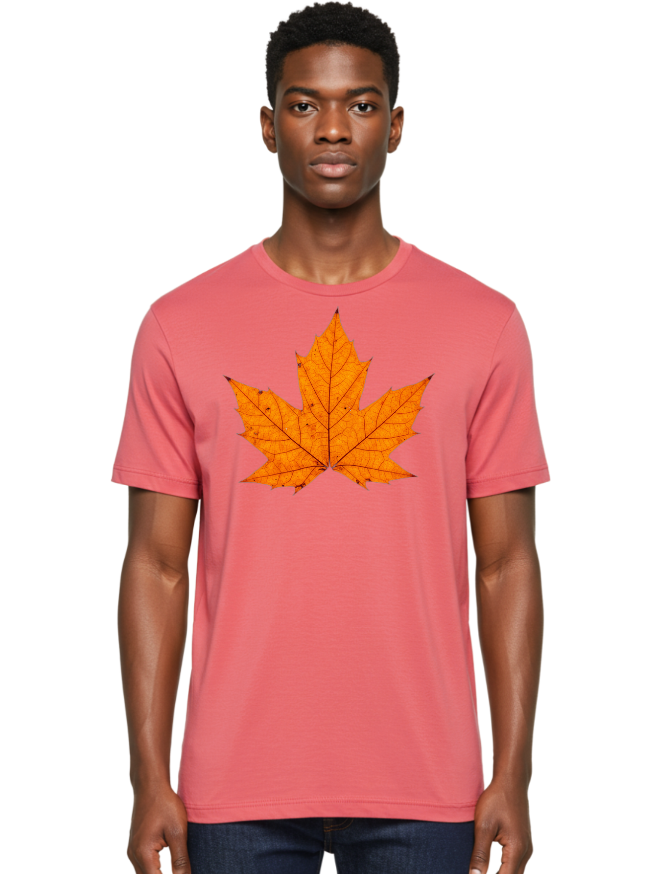 Maple-Leaf-2 Men'S Graphic Tee, 100% Cotton, Comfortable Casual Summer Wear, Machine Washable, Vintage Camera, Old Camera, Antique Camera, Black Camera, Classic Photography, Photography Equipment, Nostalgic Device, Film Camera, Camera Art Baf202