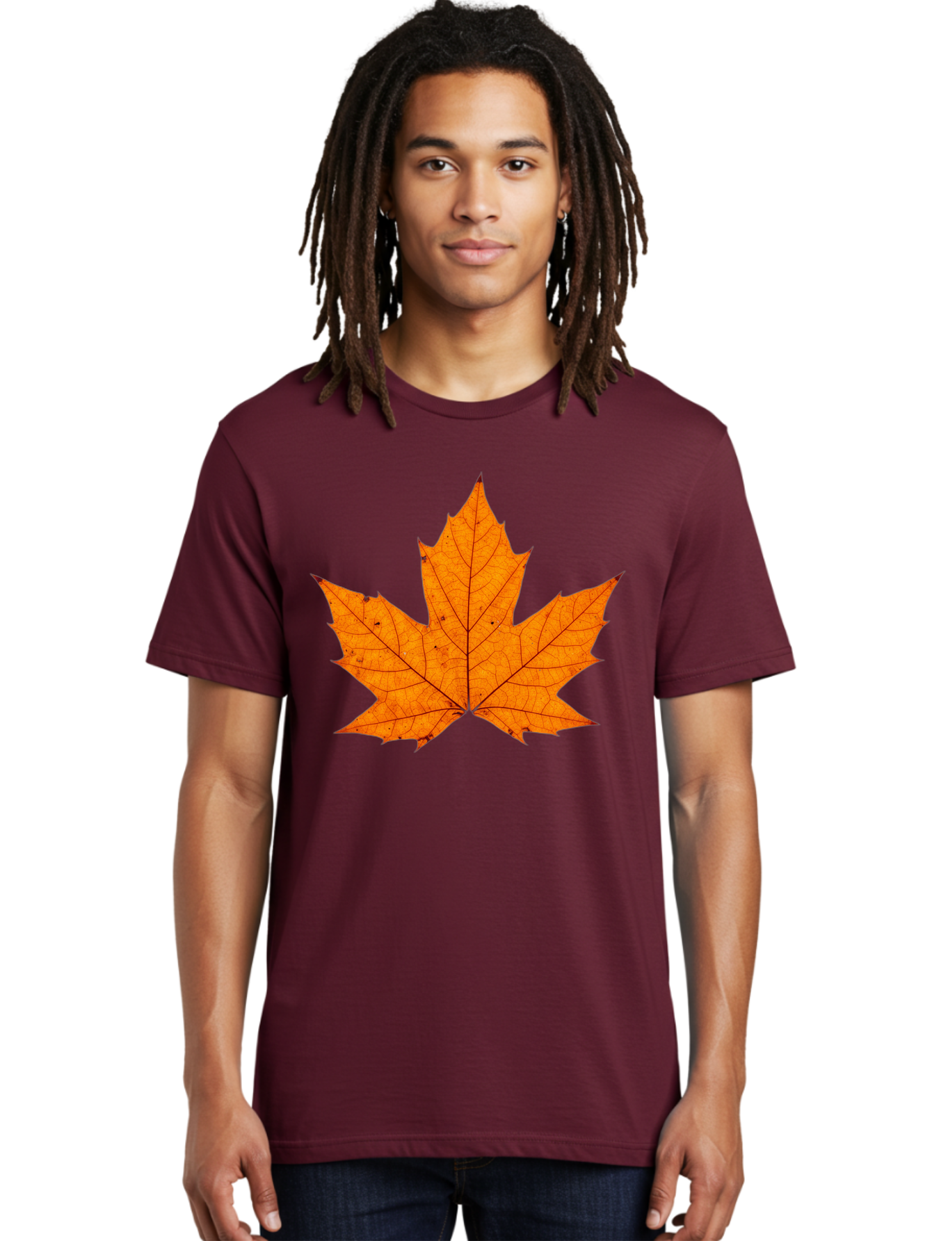 Maple-Leaf-2 Men'S Graphic Tee, 100% Cotton, Comfortable Casual Summer Wear, Machine Washable, Vintage Camera, Old Camera, Antique Camera, Black Camera, Classic Photography, Photography Equipment, Nostalgic Device, Film Camera, Camera Art Baf202
