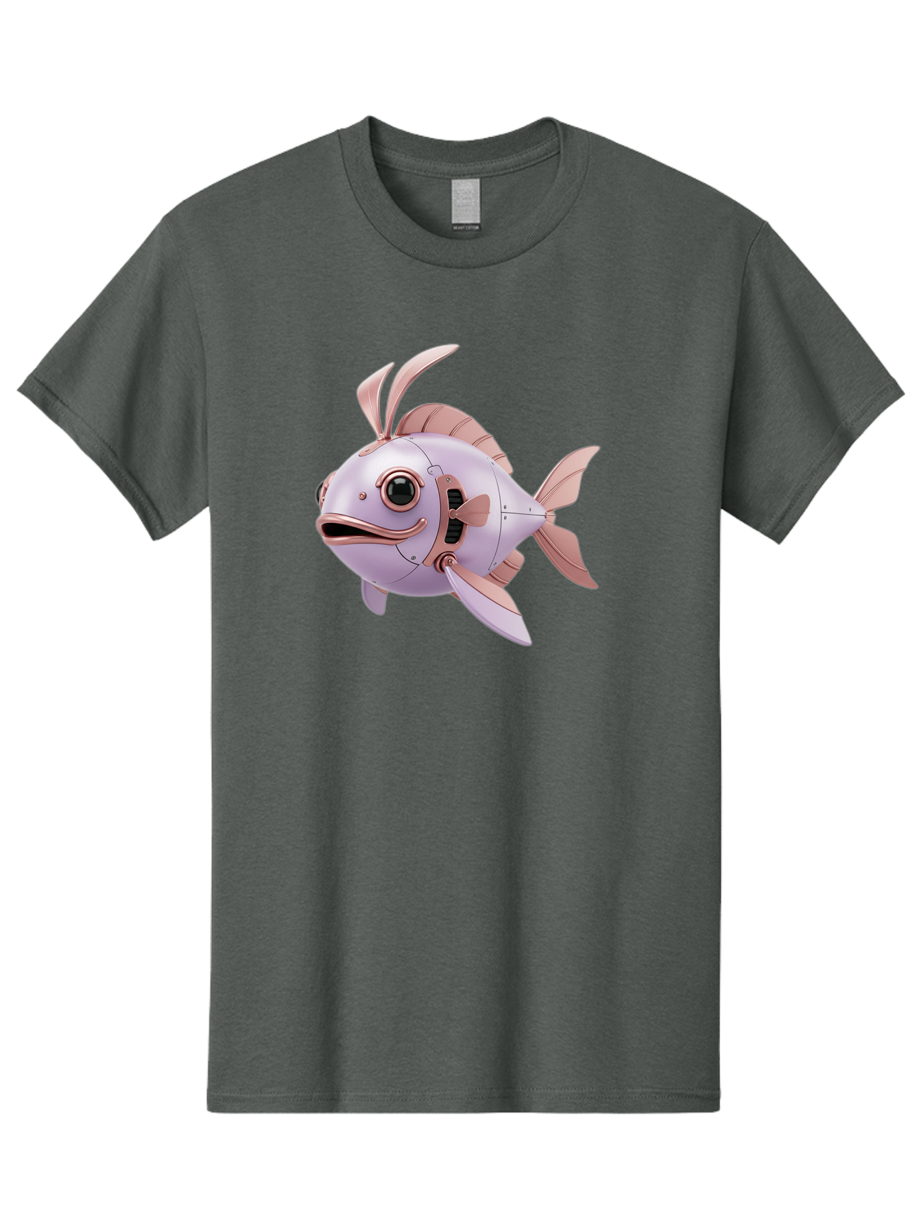 Mechanical-Fish Men'S Graphic Tee, 100% Cotton, Comfortable Casual Summer Wear, Machine Washable, Vintage Camera, Old Camera, Antique Camera, Black Camera, Classic Photography, Photography Equipment, Nostalgic Device, Film Camera, Camera Art Baf205