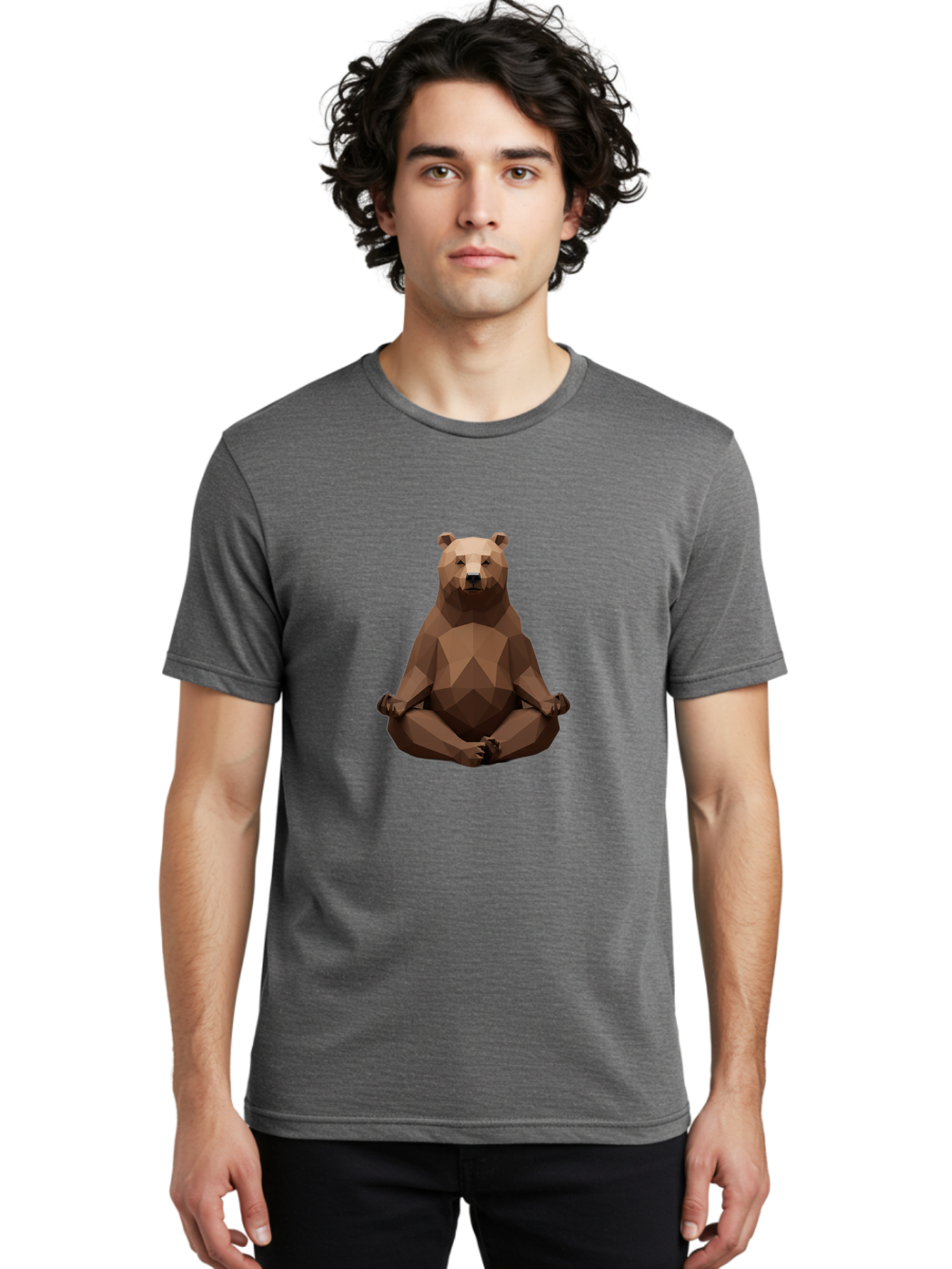 Meditating-Bear Men'S Graphic Tee, 100% Cotton, Comfortable Casual Summer Wear, Machine Washable, Vintage Camera, Old Camera, Antique Camera, Black Camera, Classic Photography, Photography Equipment, Nostalgic Device, Film Camera, Camera Art Baf207