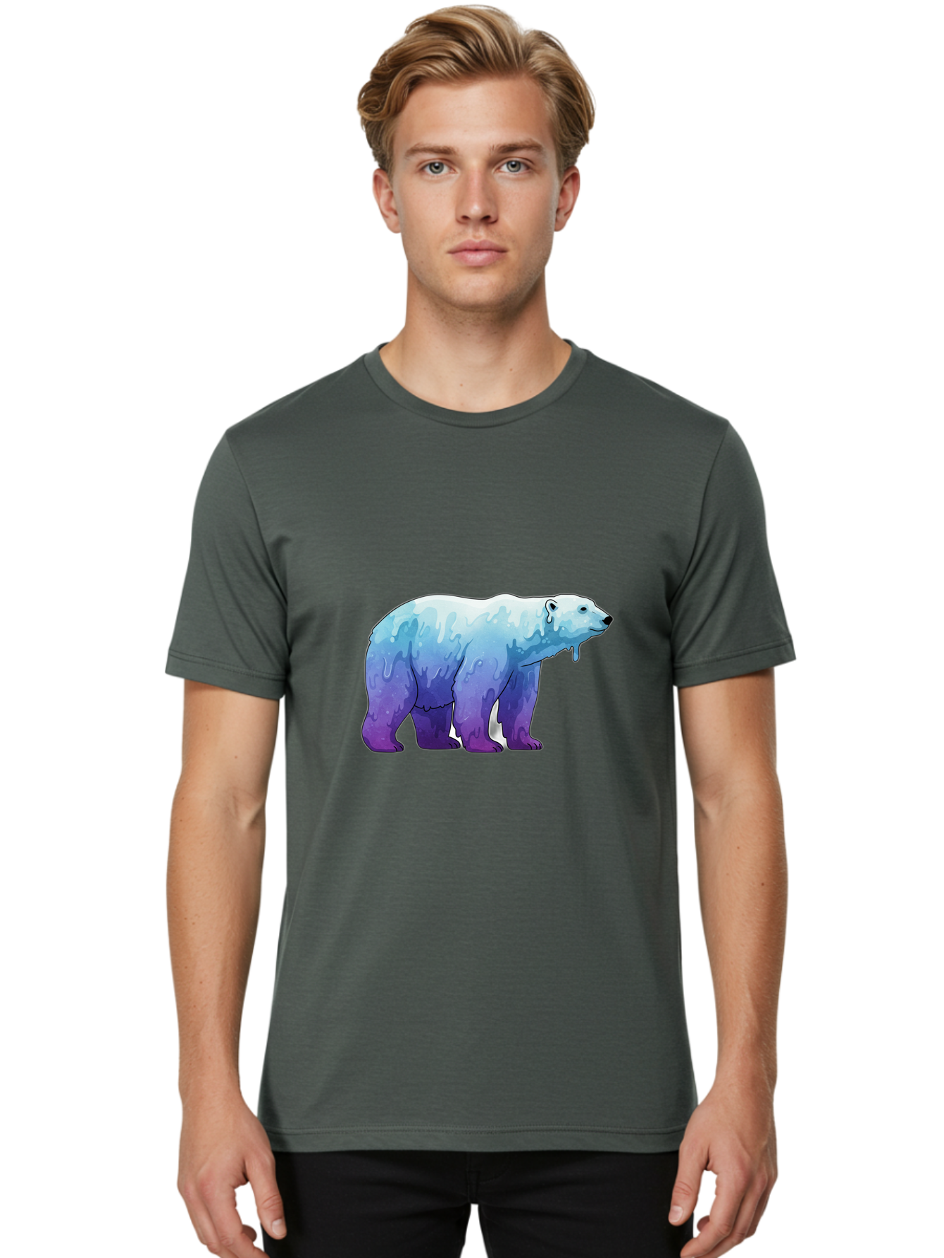 Melting-Polar-Bear-1 Men'S Graphic Tee, 100% Cotton, Comfortable Casual Summer Wear, Machine Washable, Vintage Camera, Old Camera, Antique Camera, Black Camera, Classic Photography, Photography Equipment, Nostalgic Device, Film Camera, Baf209