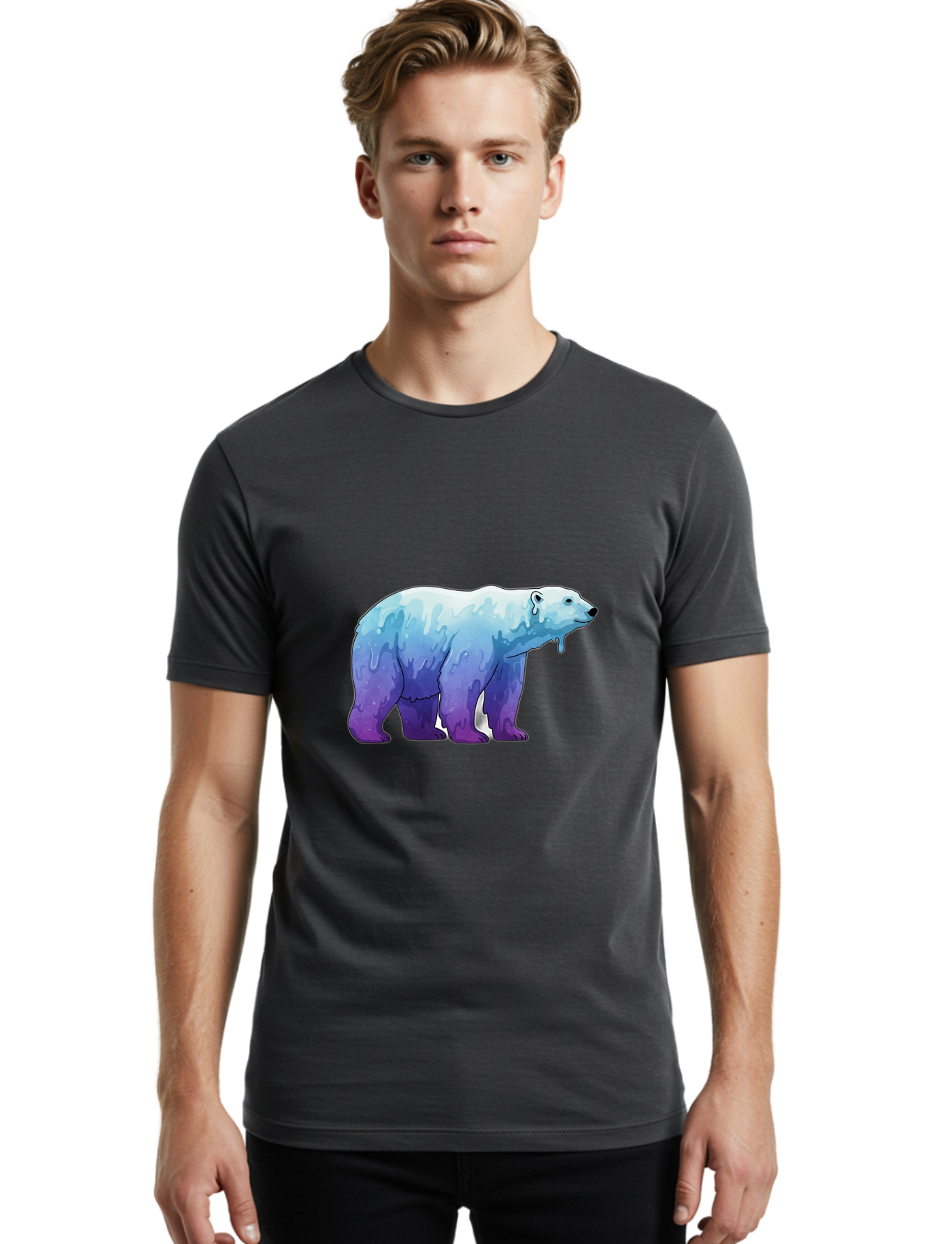 Melting-Polar-Bear-1 Men'S Graphic Tee, 100% Cotton, Comfortable Casual Summer Wear, Machine Washable, Vintage Camera, Old Camera, Antique Camera, Black Camera, Classic Photography, Photography Equipment, Nostalgic Device, Film Camera, Baf209