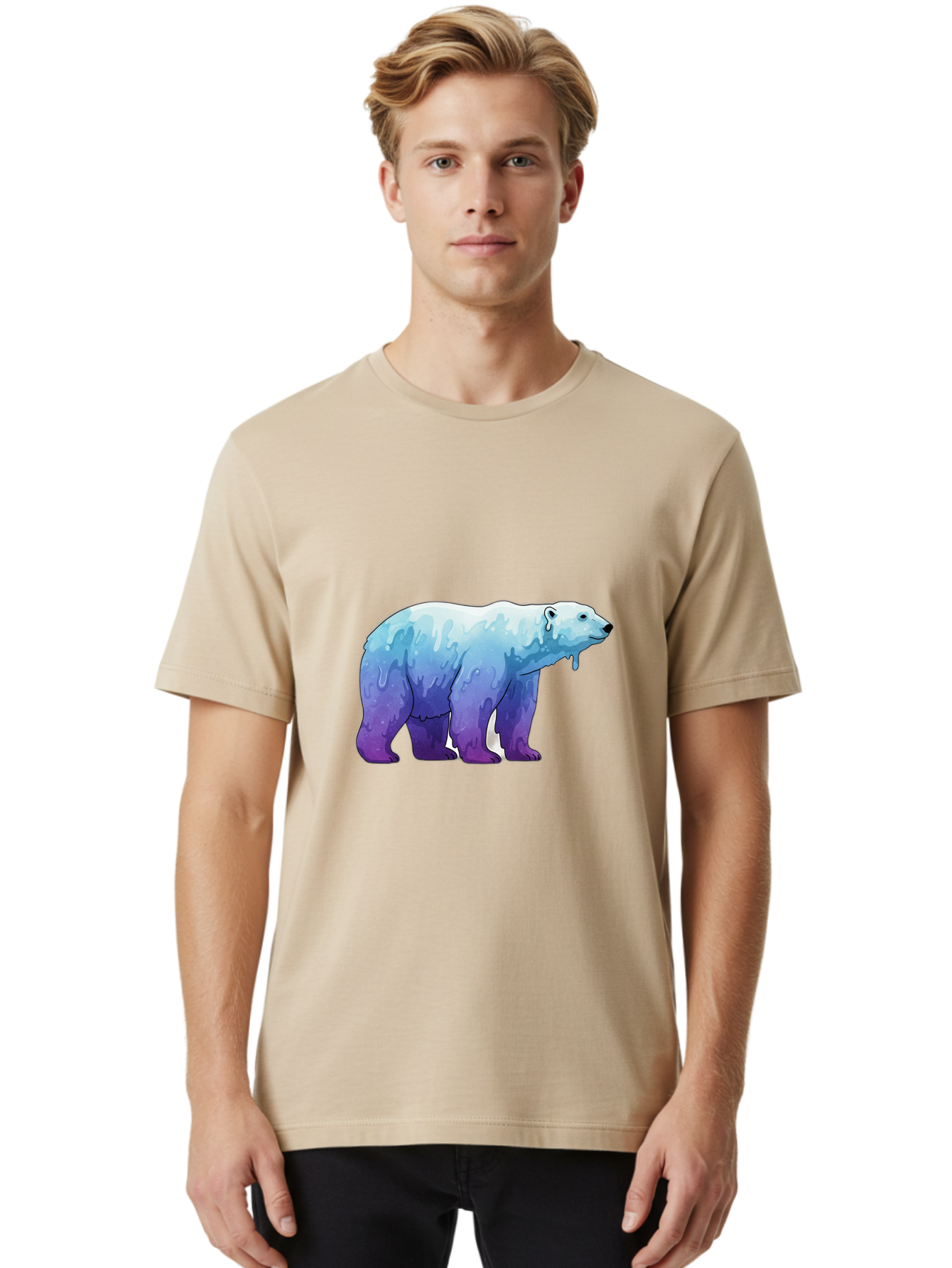 Melting-Polar-Bear-1 Men'S Graphic Tee, 100% Cotton, Comfortable Casual Summer Wear, Machine Washable, Vintage Camera, Old Camera, Antique Camera, Black Camera, Classic Photography, Photography Equipment, Nostalgic Device, Film Camera, Baf209