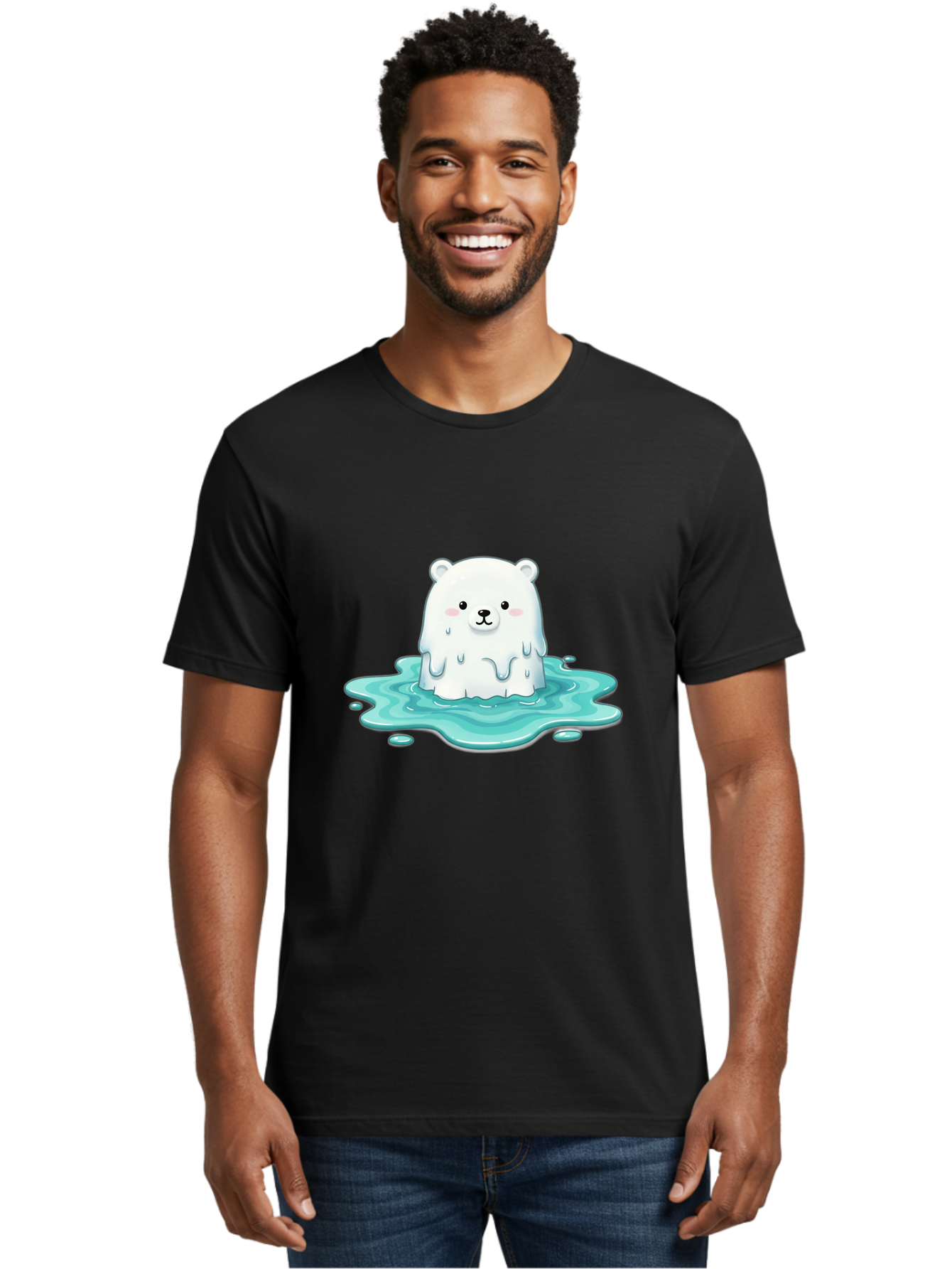 Melting-Polar-Bear Men'S Graphic Tee, 100% Cotton, Comfortable Casual Summer Wear, Machine Washable, Vintage Camera, Old Camera, Antique Camera, Black Camera, Classic Photography, Photography Equipment, Nostalgic Device, Film Camera, Baf211