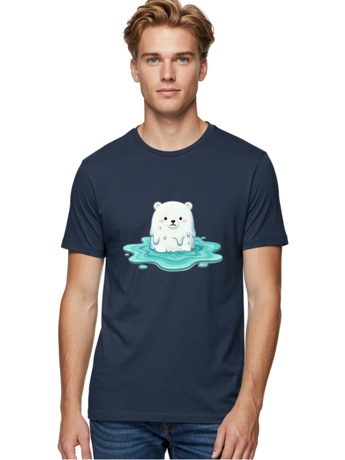 Melting-Polar-Bear Men'S Graphic Tee, 100% Cotton, Comfortable Casual Summer Wear, Machine Washable, Vintage Camera, Old Camera, Antique Camera, Black Camera, Classic Photography, Photography Equipment, Nostalgic Device, Film Camera, Baf211