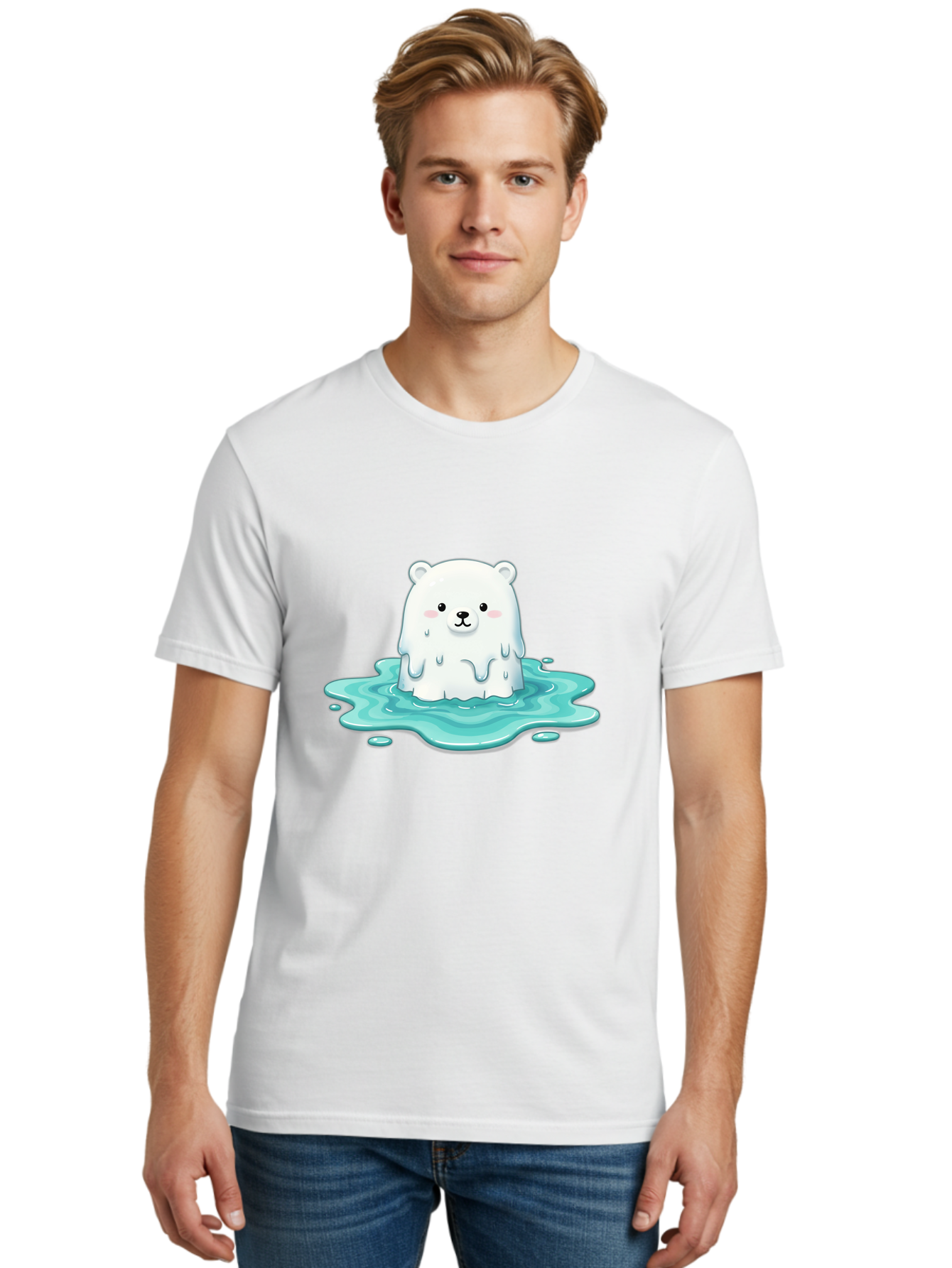 Melting-Polar-Bear Men'S Graphic Tee, 100% Cotton, Comfortable Casual Summer Wear, Machine Washable, Vintage Camera, Old Camera, Antique Camera, Black Camera, Classic Photography, Photography Equipment, Nostalgic Device, Film Camera, Baf211