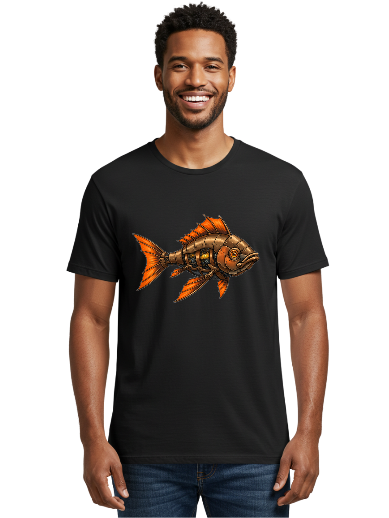 Metal-Fish Men'S Graphic Tee, 100% Cotton, Comfortable Casual Summer Wear, Machine Washable, Vintage Camera, Old Camera, Antique Camera, Black Camera, Classic Photography, Photography Equipment, Nostalgic Device, Film Camera, Camera Art Baf213