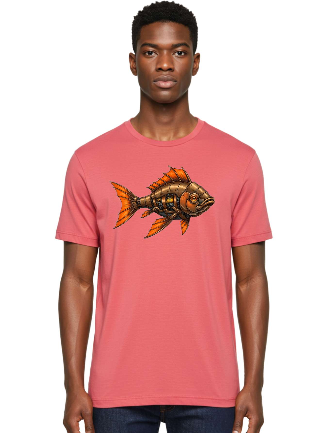 Metal-Fish Men'S Graphic Tee, 100% Cotton, Comfortable Casual Summer Wear, Machine Washable, Vintage Camera, Old Camera, Antique Camera, Black Camera, Classic Photography, Photography Equipment, Nostalgic Device, Film Camera, Camera Art Baf213