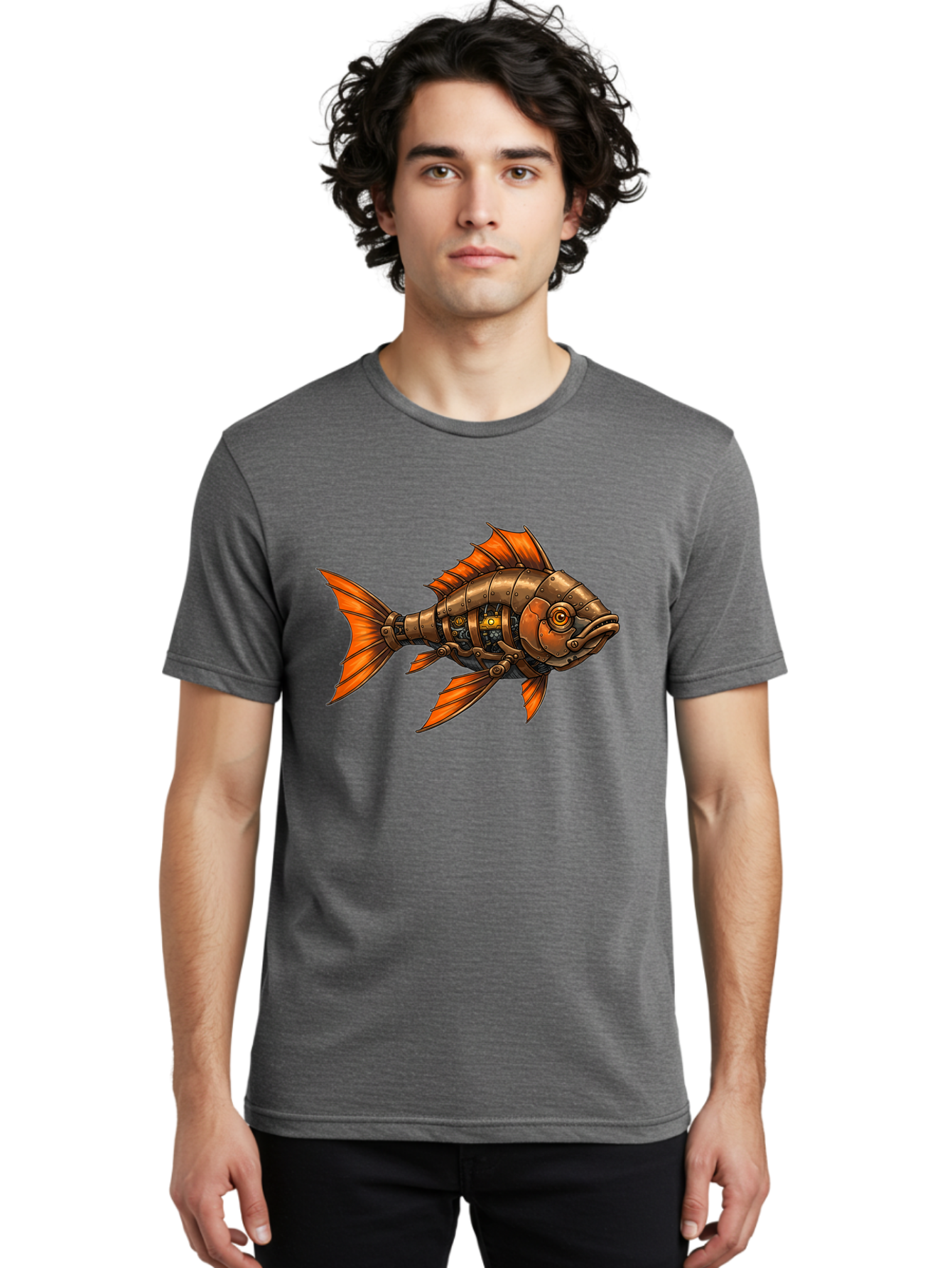 Metal-Fish Men'S Graphic Tee, 100% Cotton, Comfortable Casual Summer Wear, Machine Washable, Vintage Camera, Old Camera, Antique Camera, Black Camera, Classic Photography, Photography Equipment, Nostalgic Device, Film Camera, Camera Art Baf213