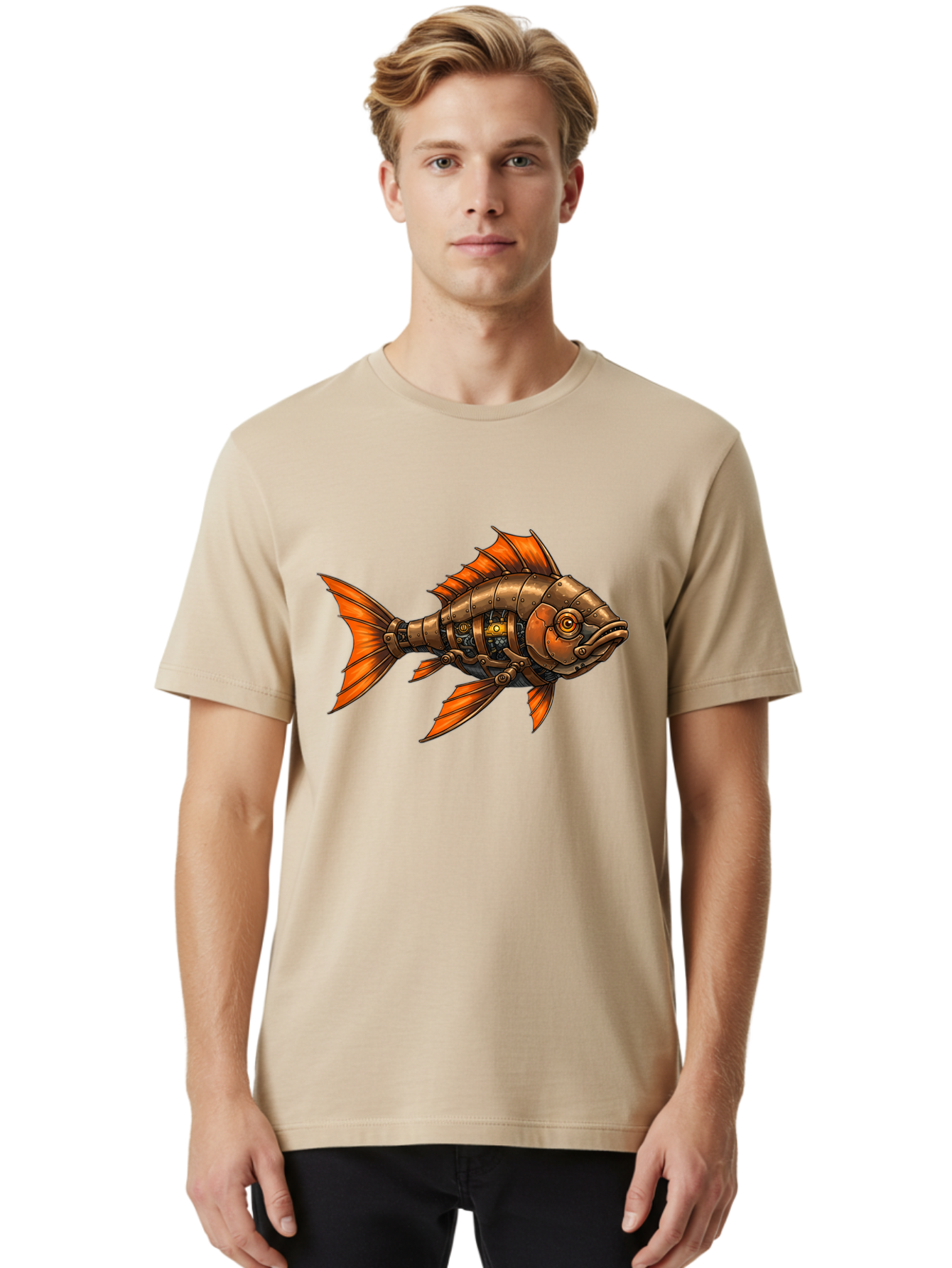 Metal-Fish Men'S Graphic Tee, 100% Cotton, Comfortable Casual Summer Wear, Machine Washable, Vintage Camera, Old Camera, Antique Camera, Black Camera, Classic Photography, Photography Equipment, Nostalgic Device, Film Camera, Camera Art Baf213