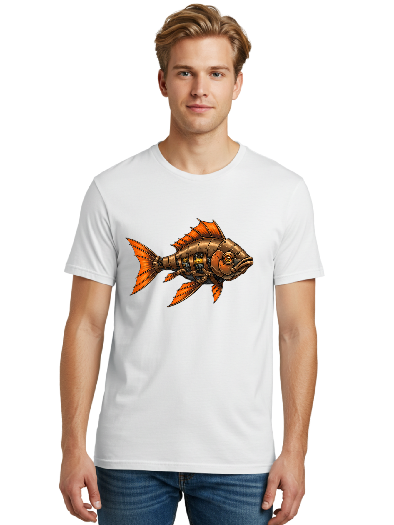 Metal-Fish Men'S Graphic Tee, 100% Cotton, Comfortable Casual Summer Wear, Machine Washable, Vintage Camera, Old Camera, Antique Camera, Black Camera, Classic Photography, Photography Equipment, Nostalgic Device, Film Camera, Camera Art Baf213