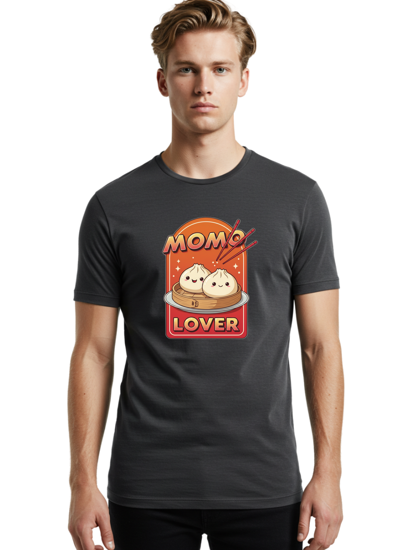Momo-Lover-1 Men'S Graphic Tee, 100% Cotton, Comfortable Casual Summer Wear, Machine Washable, Vintage Camera, Old Camera, Antique Camera, Black Camera, Classic Photography, Photography Equipment, Nostalgic Device, Film Camera, Camera Art Baf220