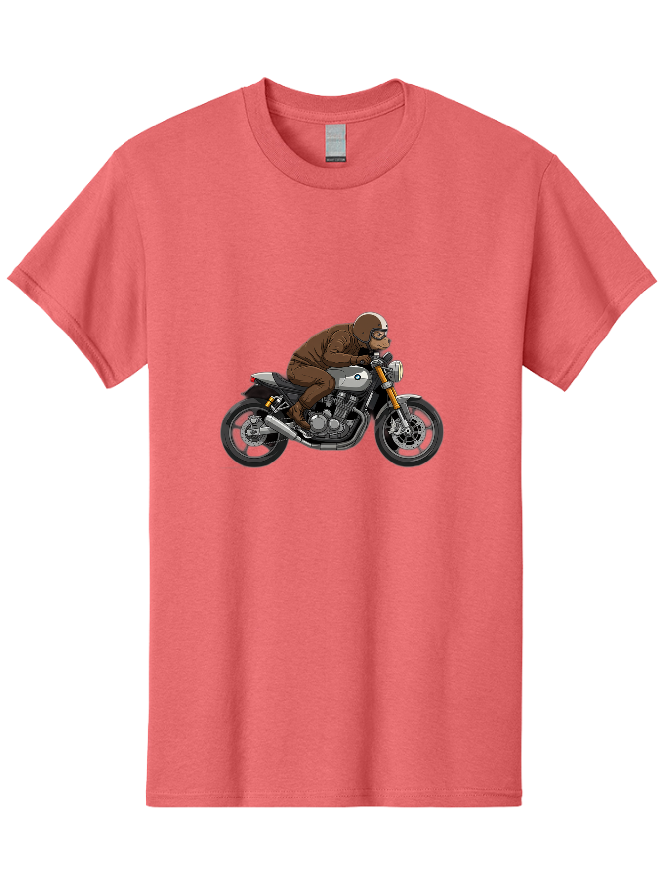 Monkey-On-Bmw-Motorcycle Men'S Graphic Tee, 100% Cotton, Comfortable Casual Summer Wear, Machine Washable, Vintage Camera, Old Camera, Antique Camera, Black Camera, Classic Photography, Photography Equipment, Nostalgic Device, Film Camera, Baf231