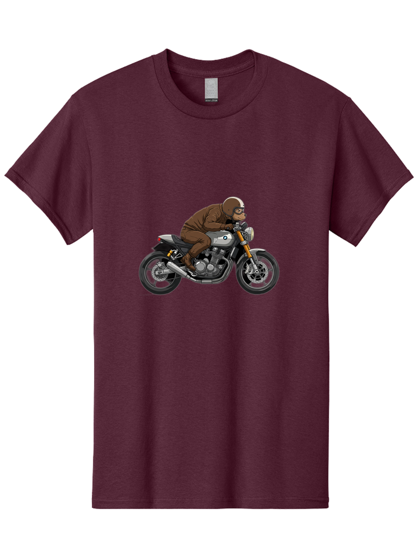 Monkey-On-Bmw-Motorcycle Men'S Graphic Tee, 100% Cotton, Comfortable Casual Summer Wear, Machine Washable, Vintage Camera, Old Camera, Antique Camera, Black Camera, Classic Photography, Photography Equipment, Nostalgic Device, Film Camera, Baf231