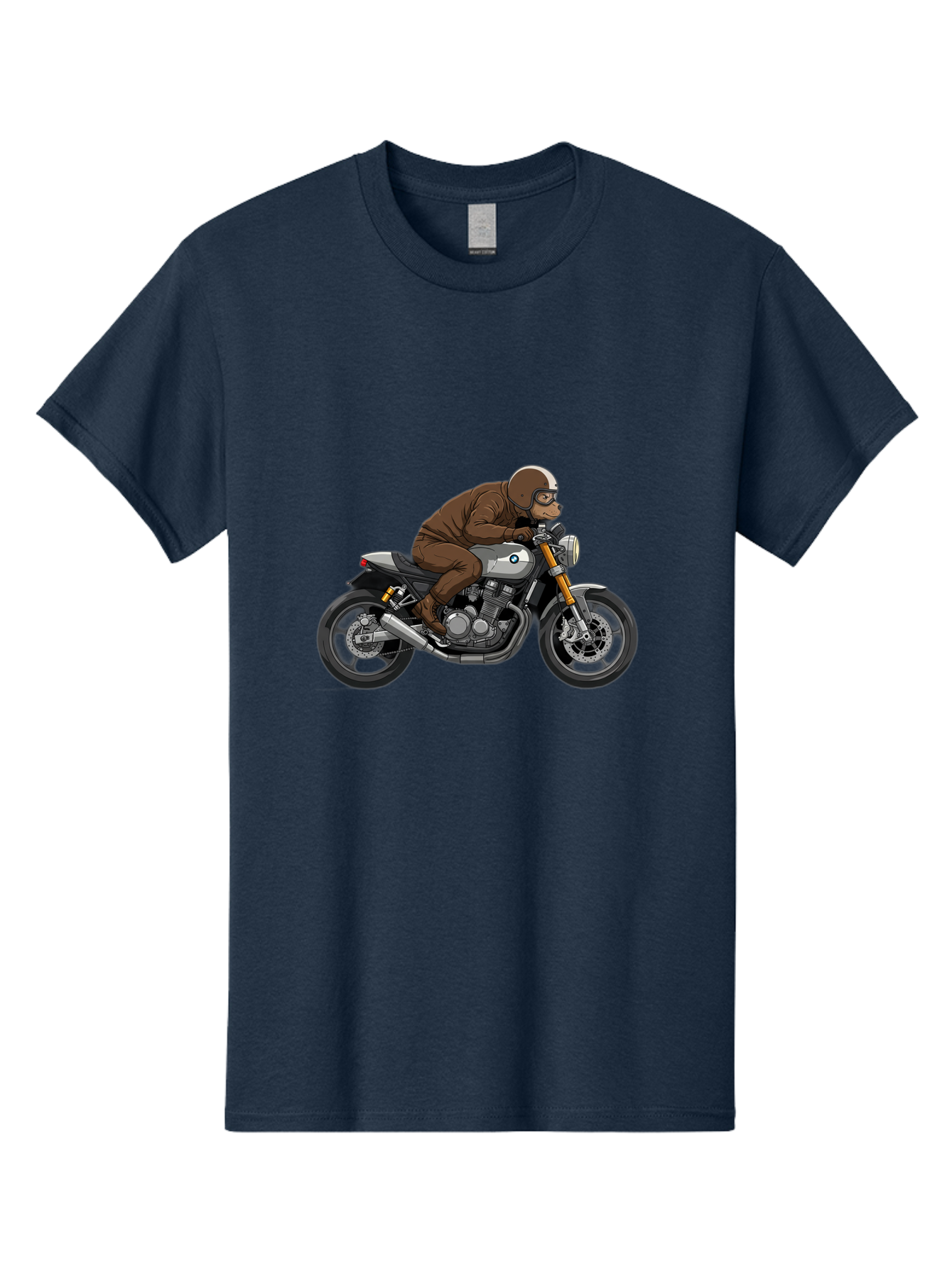 Monkey-On-Bmw-Motorcycle Men'S Graphic Tee, 100% Cotton, Comfortable Casual Summer Wear, Machine Washable, Vintage Camera, Old Camera, Antique Camera, Black Camera, Classic Photography, Photography Equipment, Nostalgic Device, Film Camera, Baf231