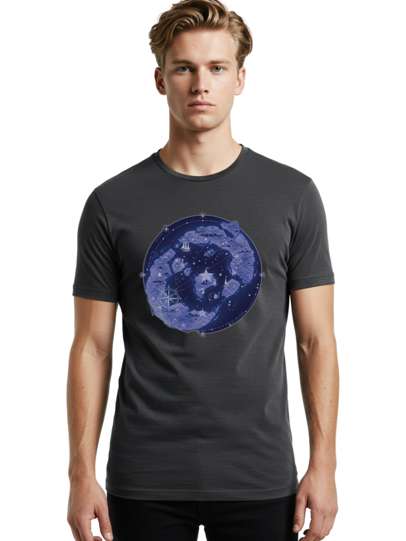 Moon-Map Men'S Graphic Tee, 100% Cotton, Comfortable Casual Summer Wear, Machine Washable, Vintage Camera, Old Camera, Antique Camera, Black Camera, Classic Photography, Photography Equipment, Nostalgic Device, Film Camera, Camera Art Baf232