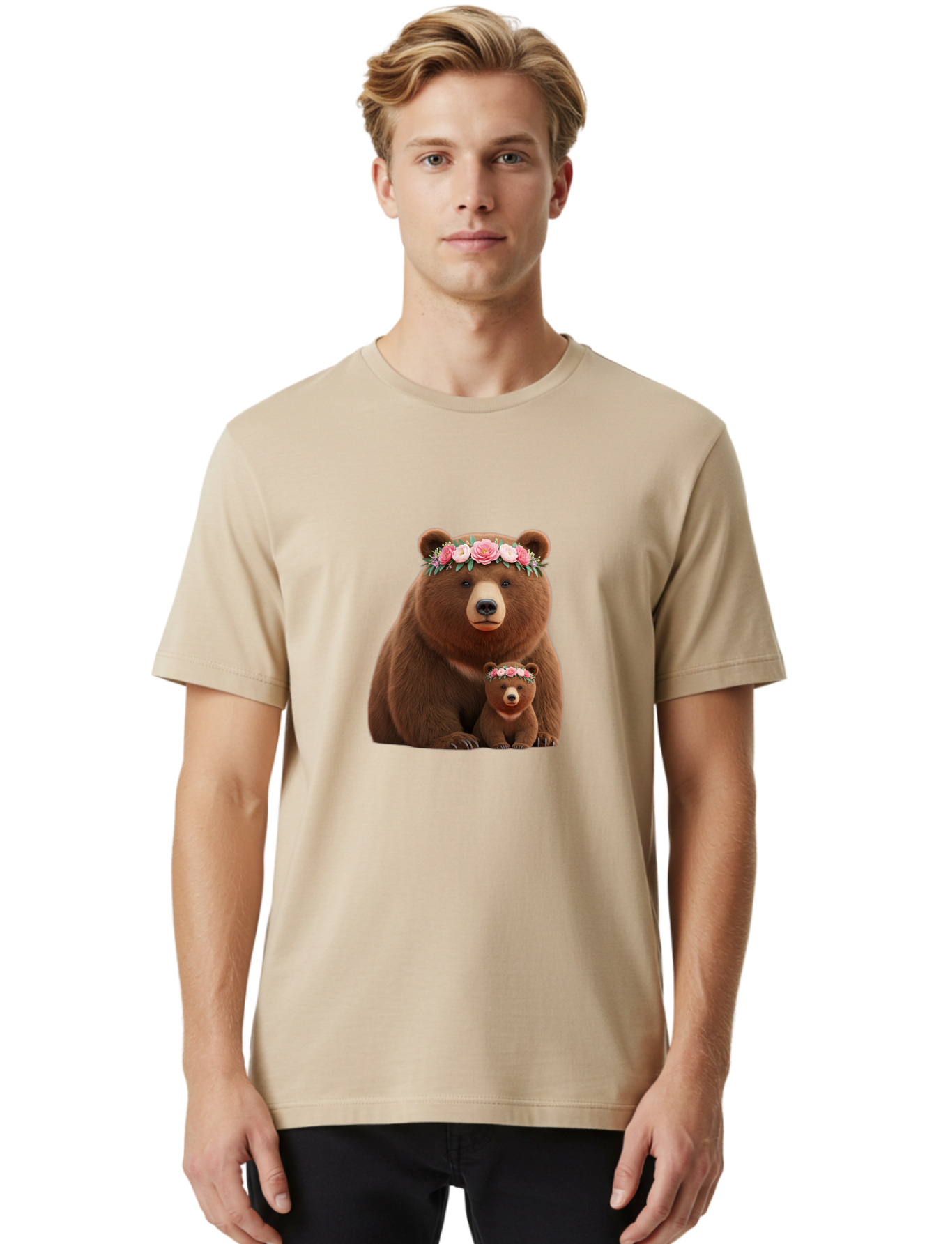 Mother-Bear-Cub Men'S Graphic Tee, 100% Cotton, Comfortable Casual Summer Wear, Machine Washable, Vintage Camera, Old Camera, Antique Camera, Black Camera, Classic Photography, Photography Equipment, Nostalgic Device, Film Camera, Camera Art Baf233