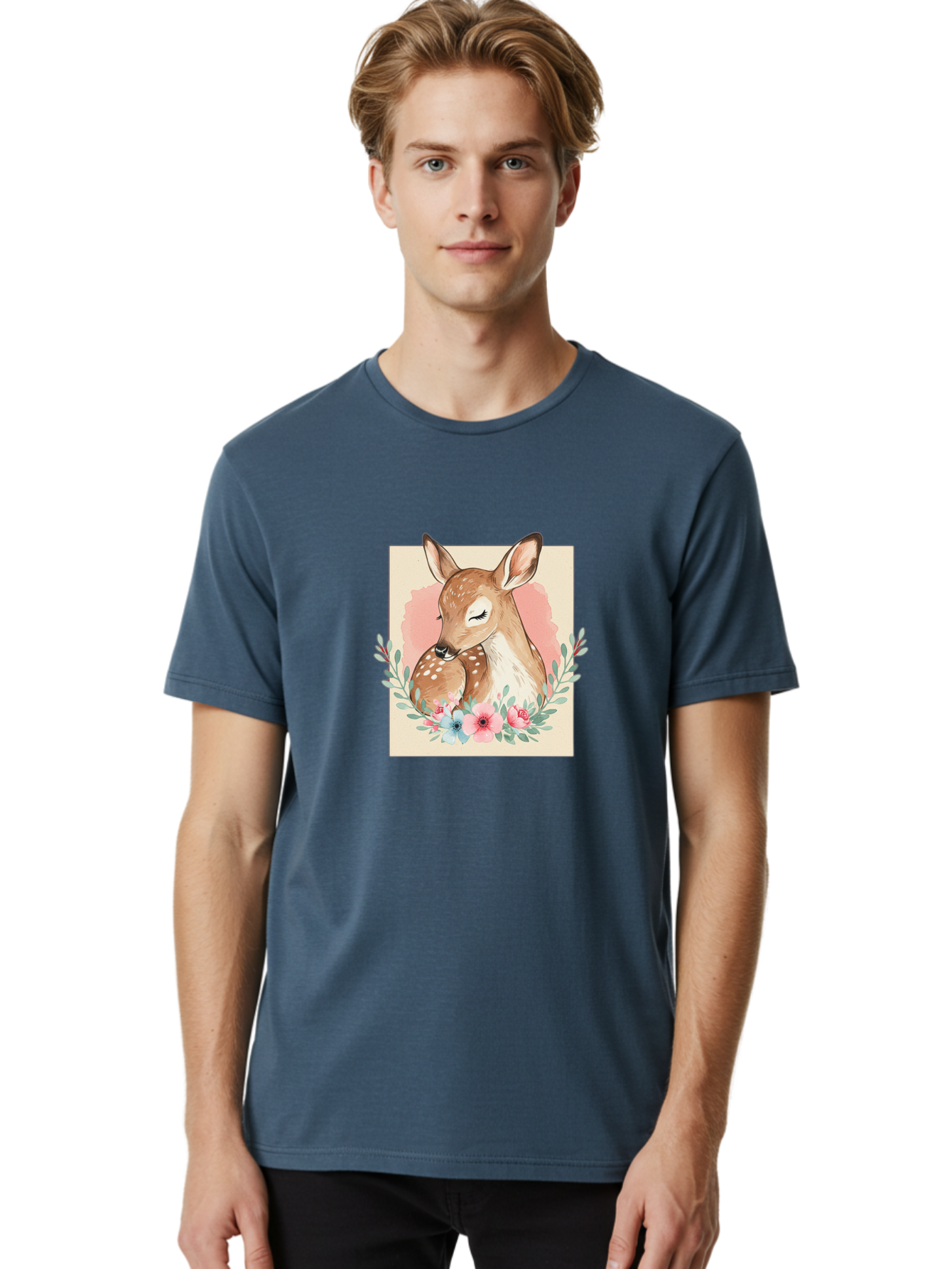 Mother-Deer-And-Fawn Men'S Graphic Tee, 100% Cotton, Comfortable Casual Summer Wear, Machine Washable, Vintage Camera, Old Camera, Antique Camera, Black Camera, Classic Photography, Photography Equipment, Nostalgic Device, Film Camera, Baf234