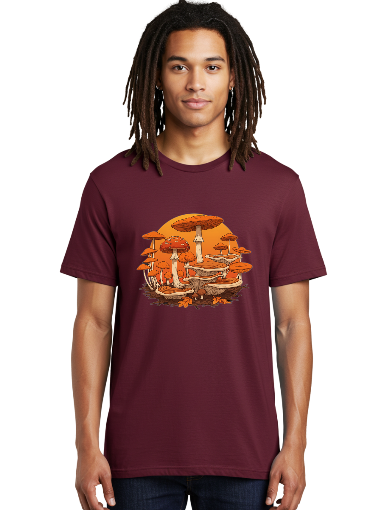 Mushroom-Cluster Men'S Graphic Tee, 100% Cotton, Comfortable Casual Summer Wear, Machine Washable, Vintage Camera, Old Camera, Antique Camera, Black Camera, Classic Photography, Photography Equipment, Nostalgic Device, Film Camera, Camera Art Baf235