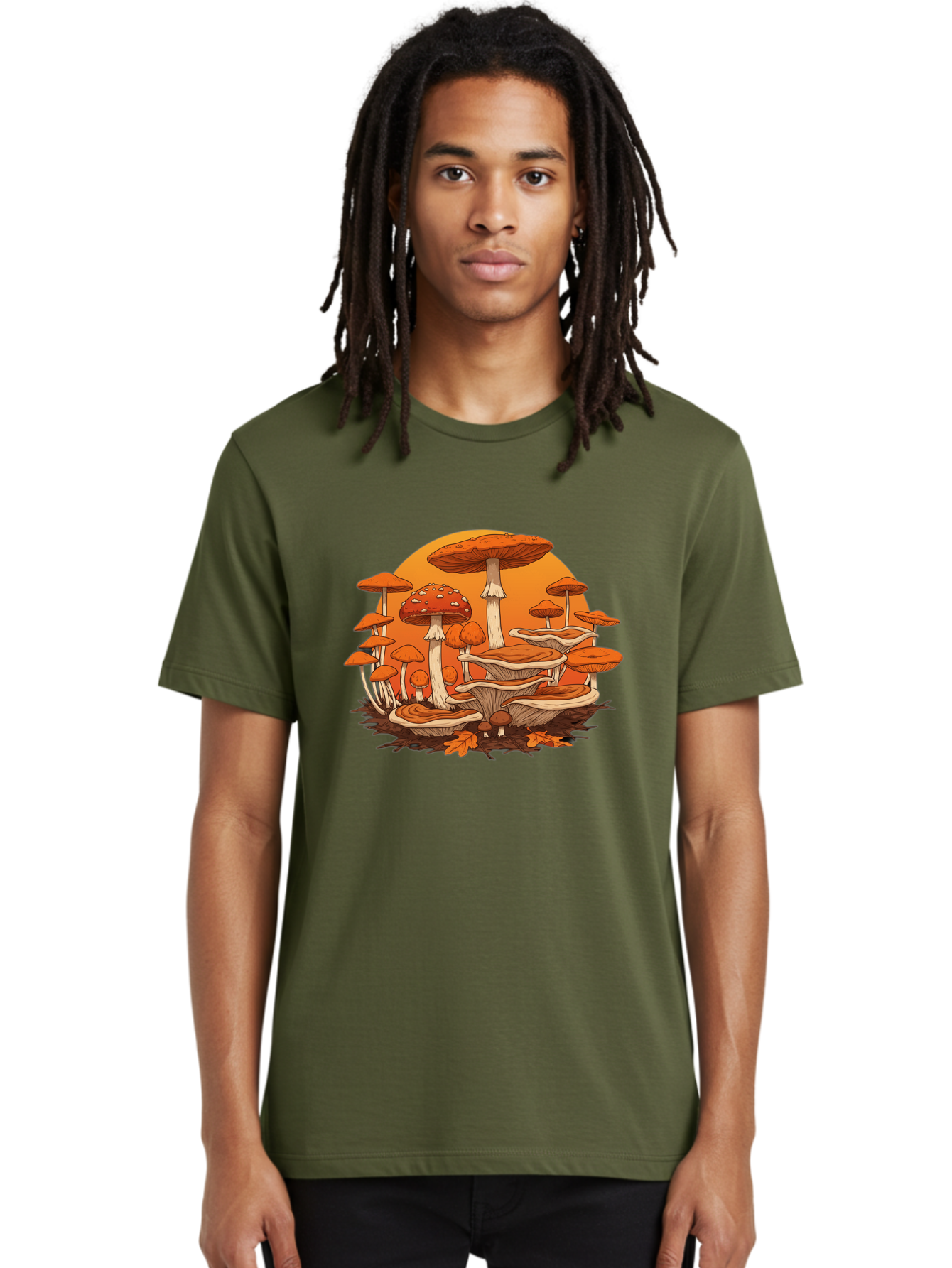 Mushroom-Cluster Men'S Graphic Tee, 100% Cotton, Comfortable Casual Summer Wear, Machine Washable, Vintage Camera, Old Camera, Antique Camera, Black Camera, Classic Photography, Photography Equipment, Nostalgic Device, Film Camera, Camera Art Baf235