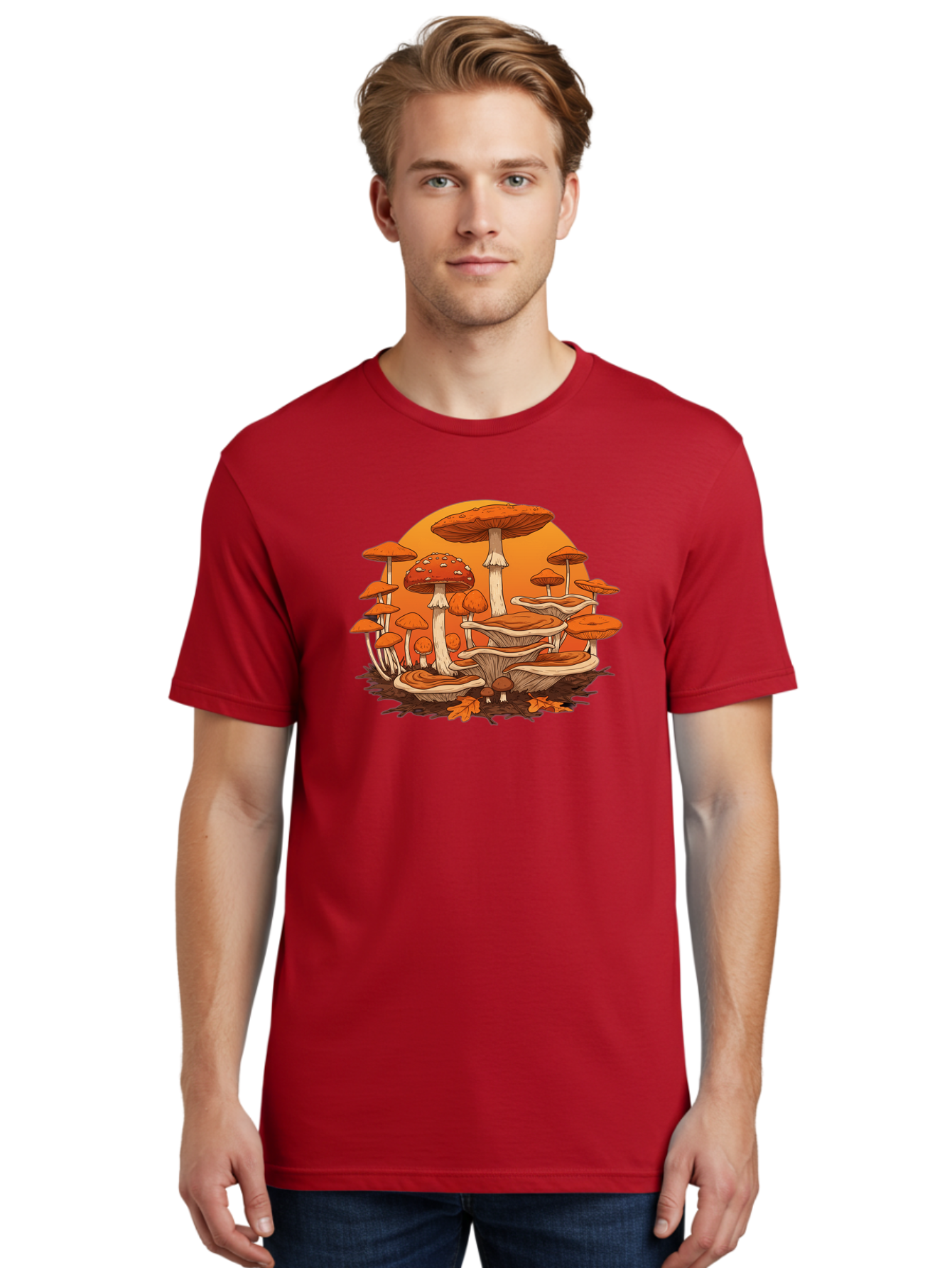 Mushroom-Cluster Men'S Graphic Tee, 100% Cotton, Comfortable Casual Summer Wear, Machine Washable, Vintage Camera, Old Camera, Antique Camera, Black Camera, Classic Photography, Photography Equipment, Nostalgic Device, Film Camera, Camera Art Baf235