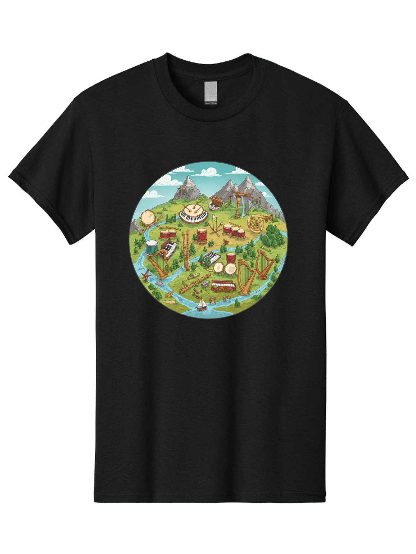 Music-Instruments-Landscape Men'S Graphic Tee, 100% Cotton, Comfortable Casual Summer Wear, Machine Washable, Vintage Camera, Old Camera, Antique Camera, Black Camera, Classic Photography, Photography Equipment, Nostalgic Device, Film Camera, Baf236