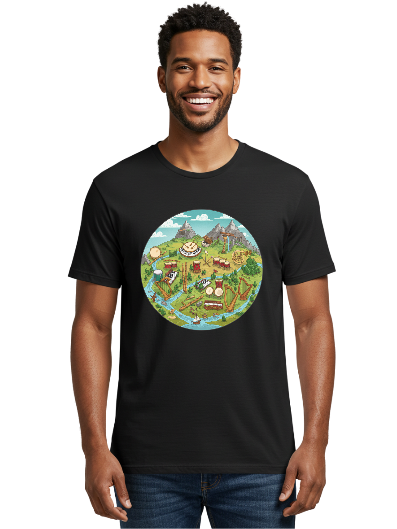 Music-Instruments-Landscape Men'S Graphic Tee, 100% Cotton, Comfortable Casual Summer Wear, Machine Washable, Vintage Camera, Old Camera, Antique Camera, Black Camera, Classic Photography, Photography Equipment, Nostalgic Device, Film Camera, Baf236