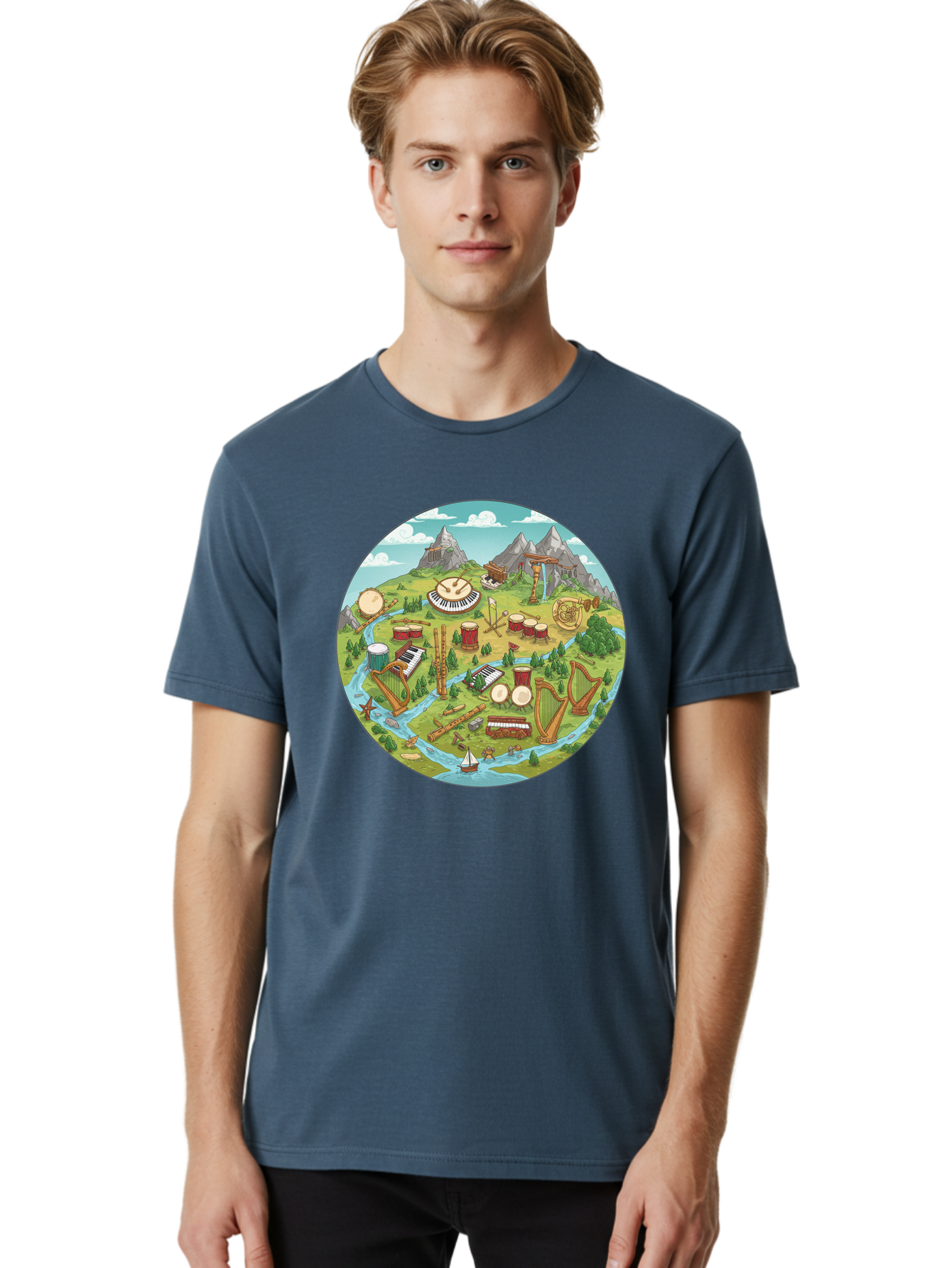Music-Instruments-Landscape Men'S Graphic Tee, 100% Cotton, Comfortable Casual Summer Wear, Machine Washable, Vintage Camera, Old Camera, Antique Camera, Black Camera, Classic Photography, Photography Equipment, Nostalgic Device, Film Camera, Baf236
